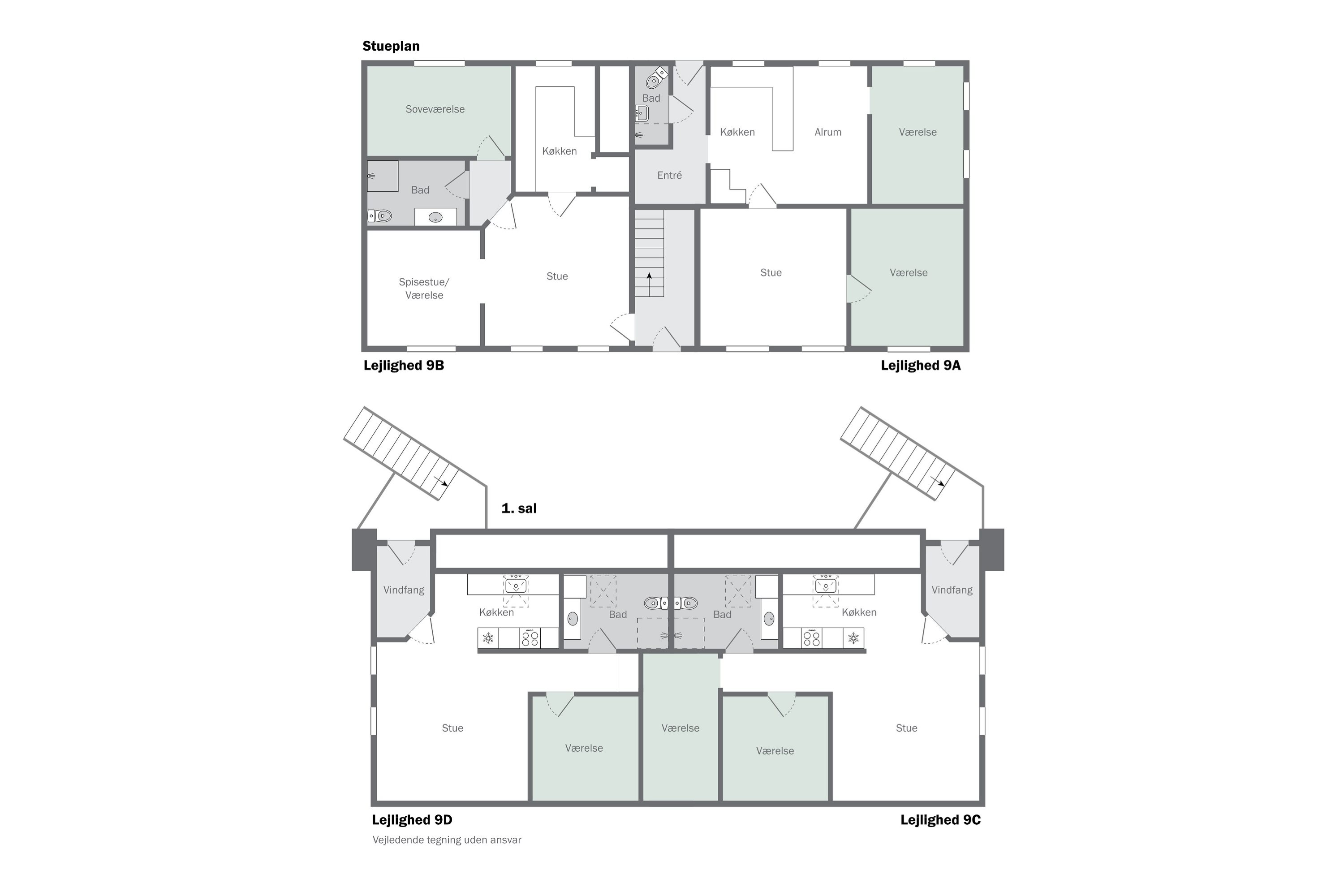 Plantegninger billede af Vestbygade 9A-D, Haverslev, 9610 Nørager