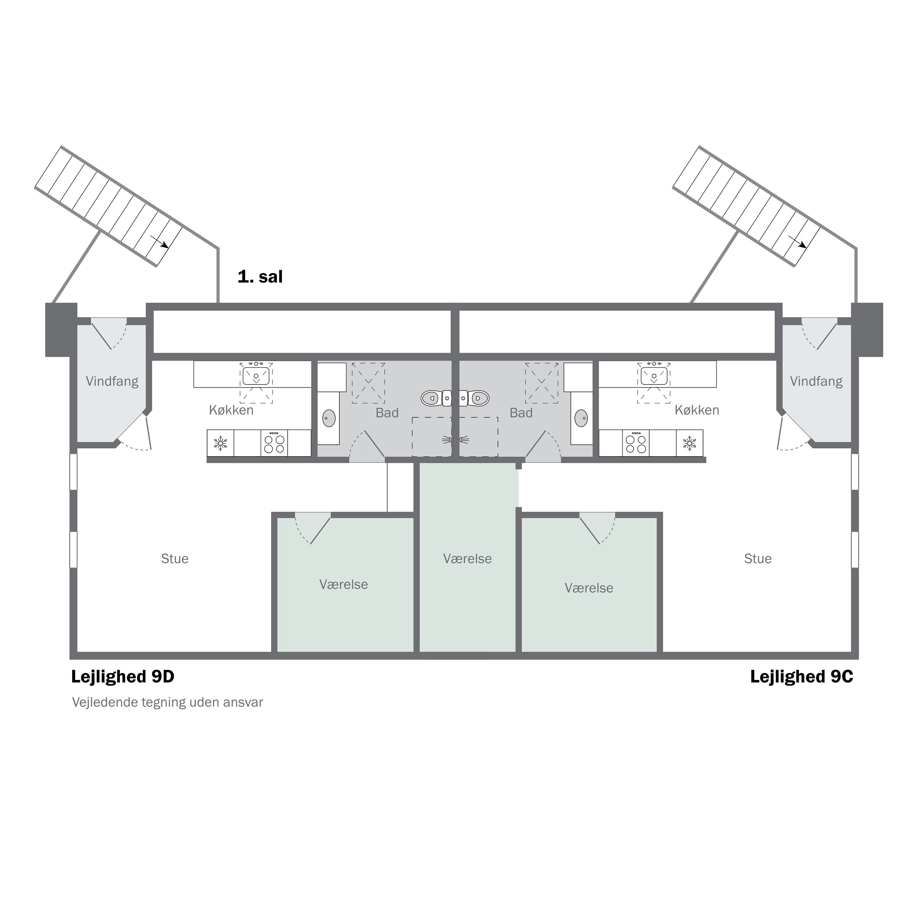 Plantegninger billede af Vestbygade 9A-D, Haverslev, 9610 Nørager