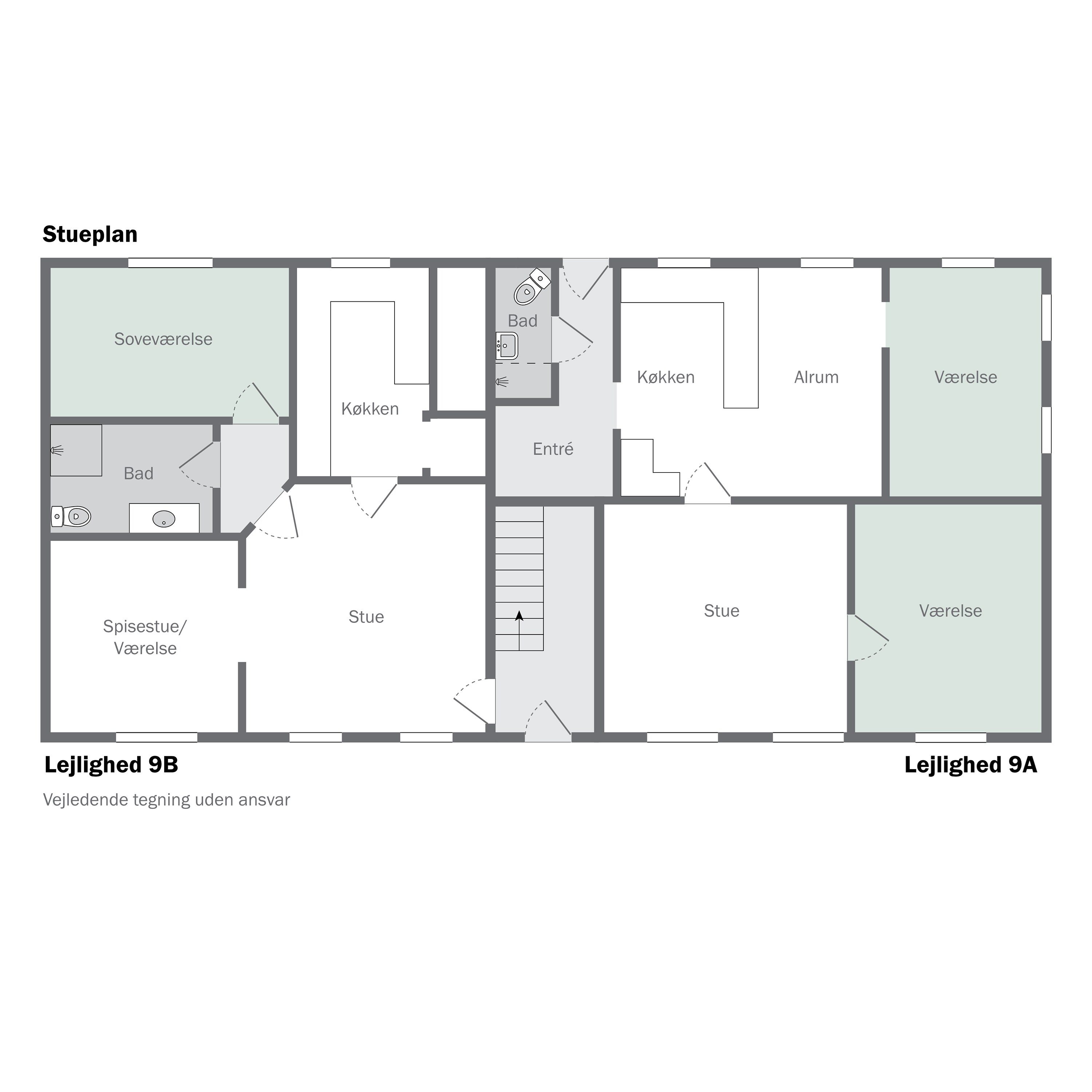 Plantegninger billede af Vestbygade 9A-D, Haverslev, 9610 Nørager