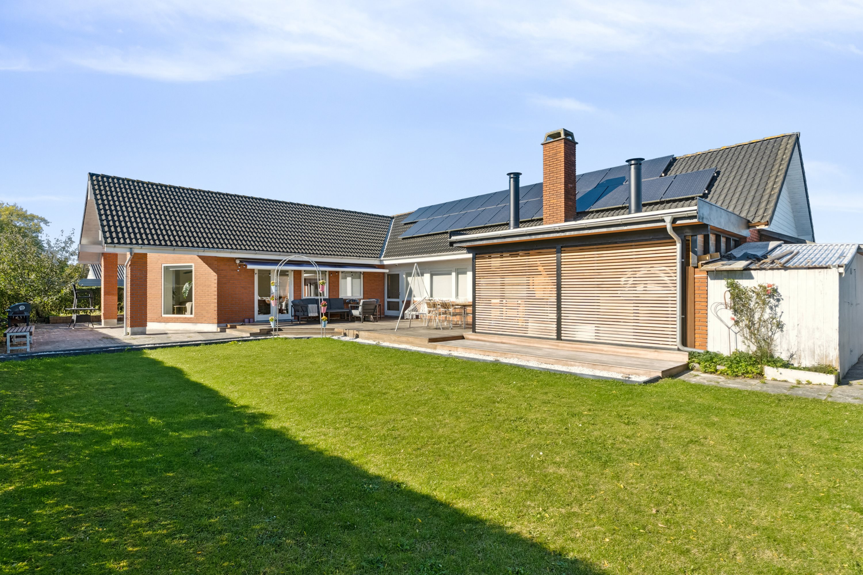 Villa: Set fra haven på Randager 103, 2620 Albertslund