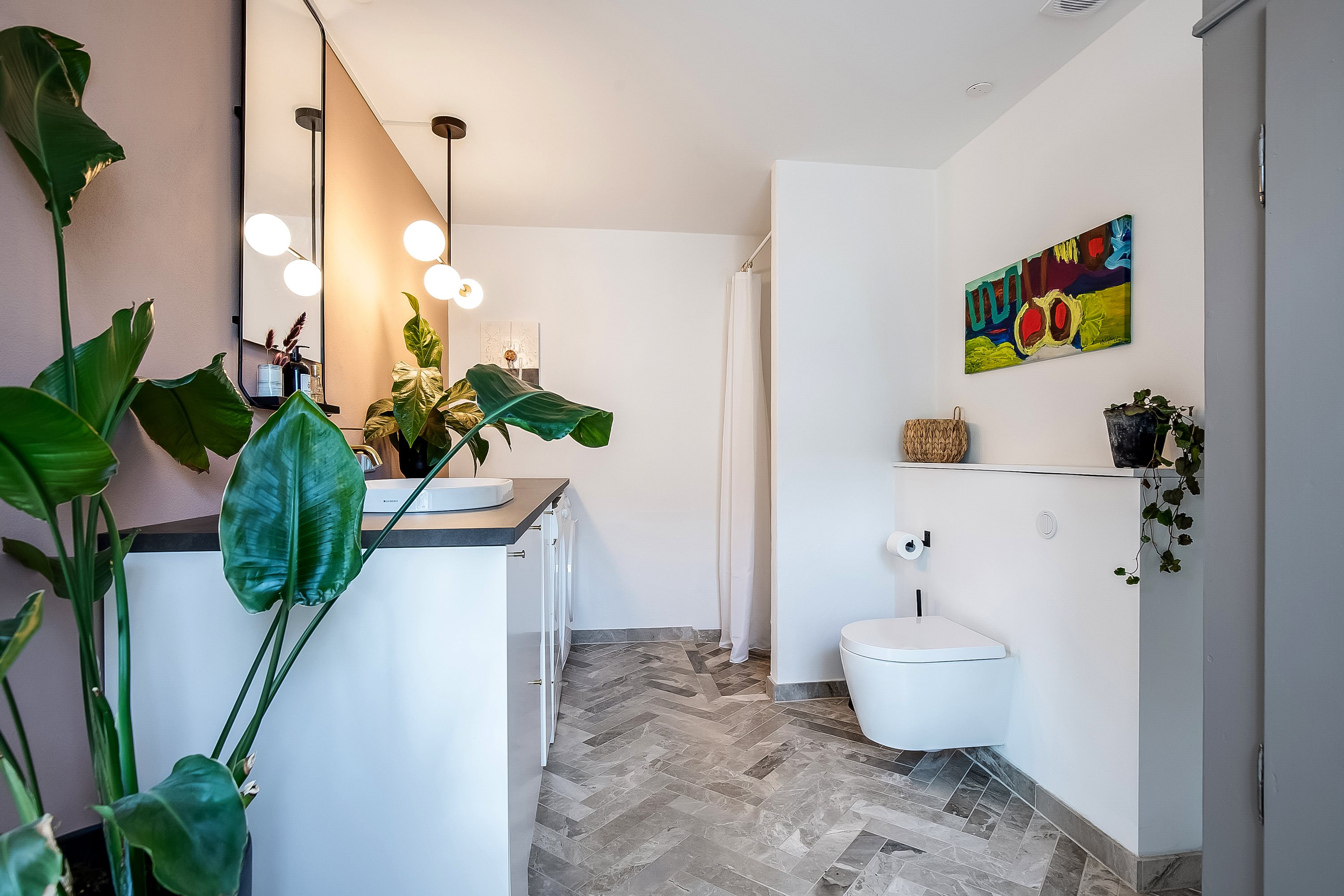 Fremhævet badeværelse billede i fuldskærmstilstand. Billede af Idyl 13, Tved, 6000 Kolding