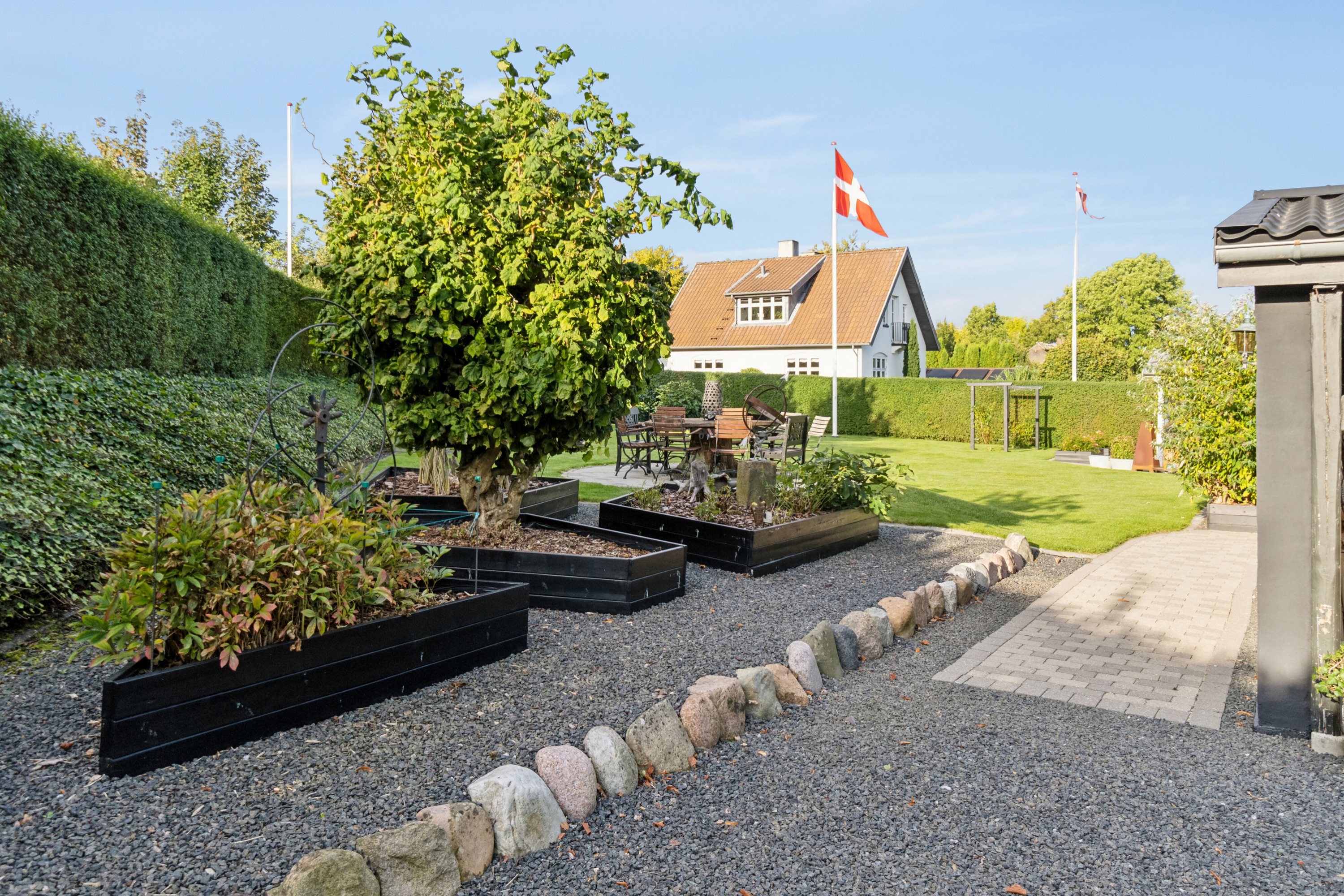 Fremhævet set fra haven billede i fuldskærmstilstand. Billede af Krænkerupvej 50, Havrebjerg, 4200 Slagelse