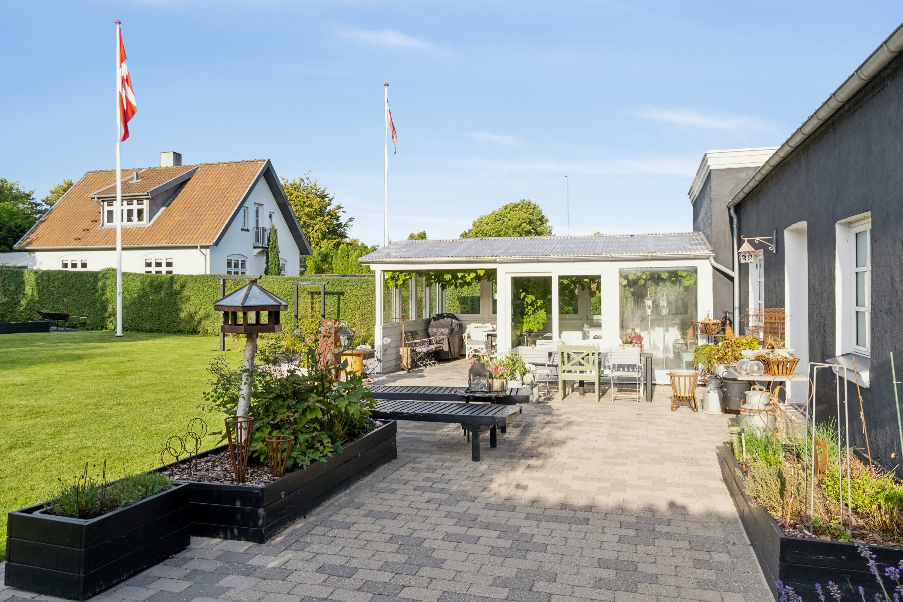 Fremhævet set fra haven billede i fuldskærmstilstand. Billede af Krænkerupvej 50, Havrebjerg, 4200 Slagelse