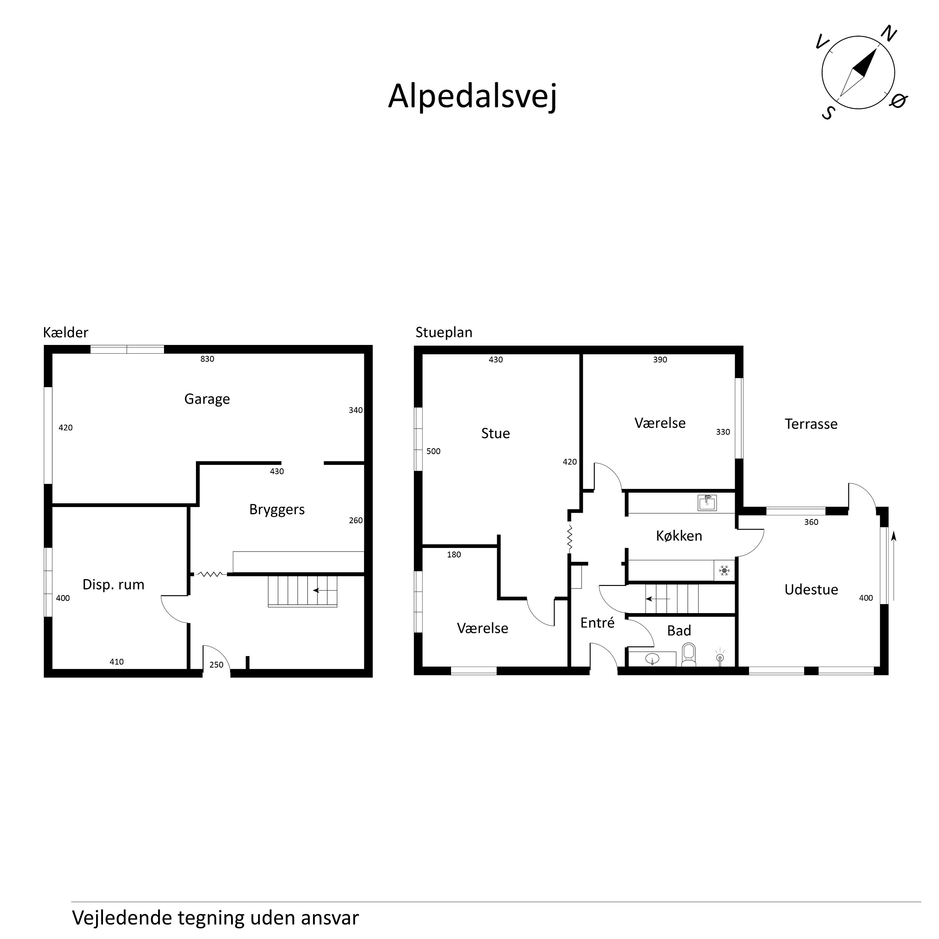 Plantegninger billede af Alpedalsvej 28, 6000 Kolding
