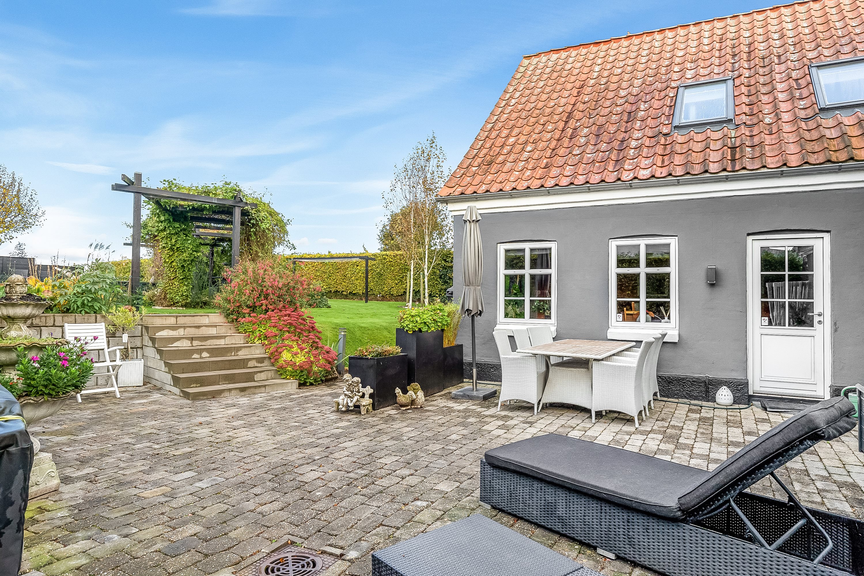 Fremhævet terrasse billede i fuldskærmstilstand. Billede af Frifeltvej 1, Håstrup, 7000 Fredericia