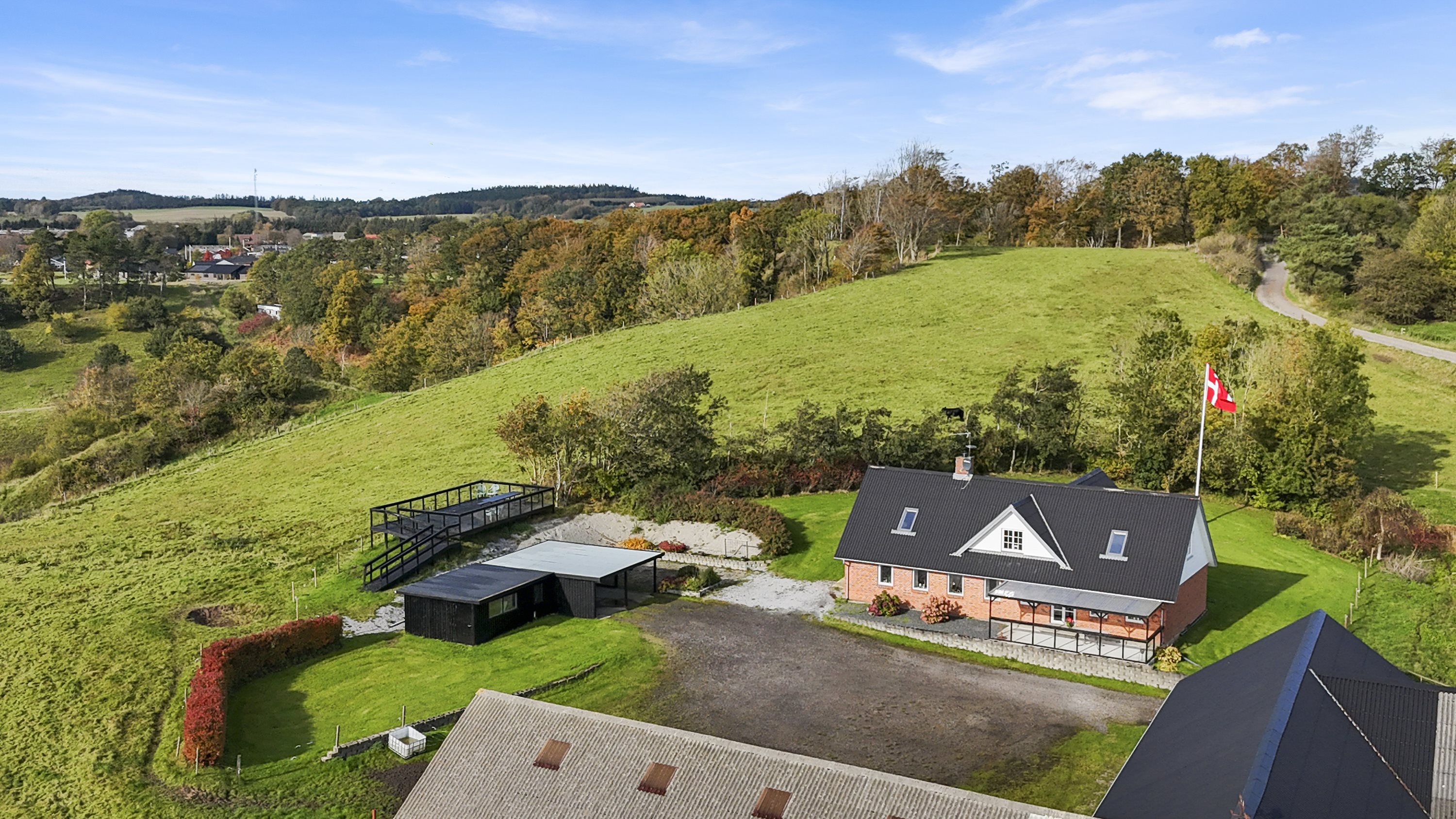 Fremhævet luftfoto billede i fuldskærmstilstand. Billede af Øster Rør Vej 6, Gærum, 9900 Frederikshavn