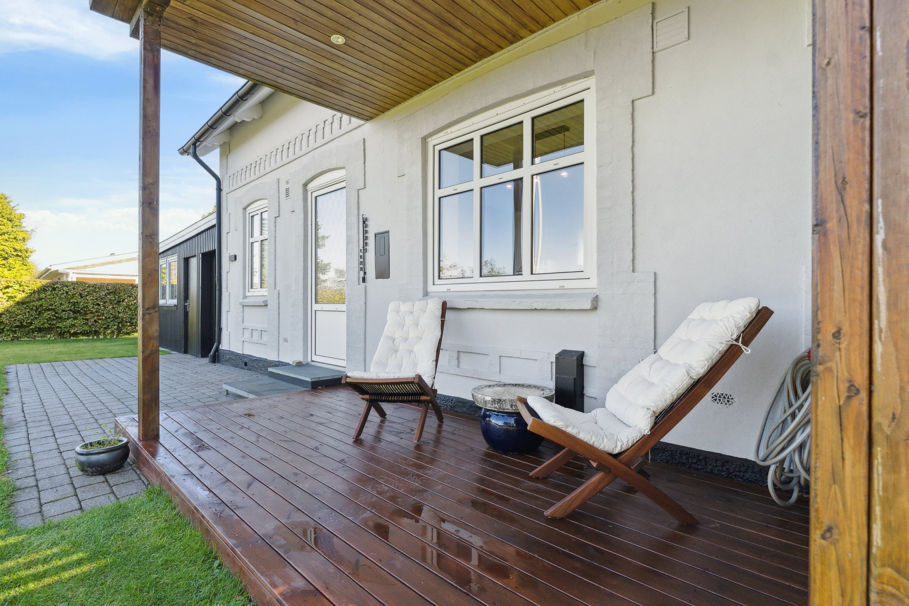 Fremhævet terrasse billede i fuldskærmstilstand. Billede af Jels Møllegade 9, 6630 Rødding