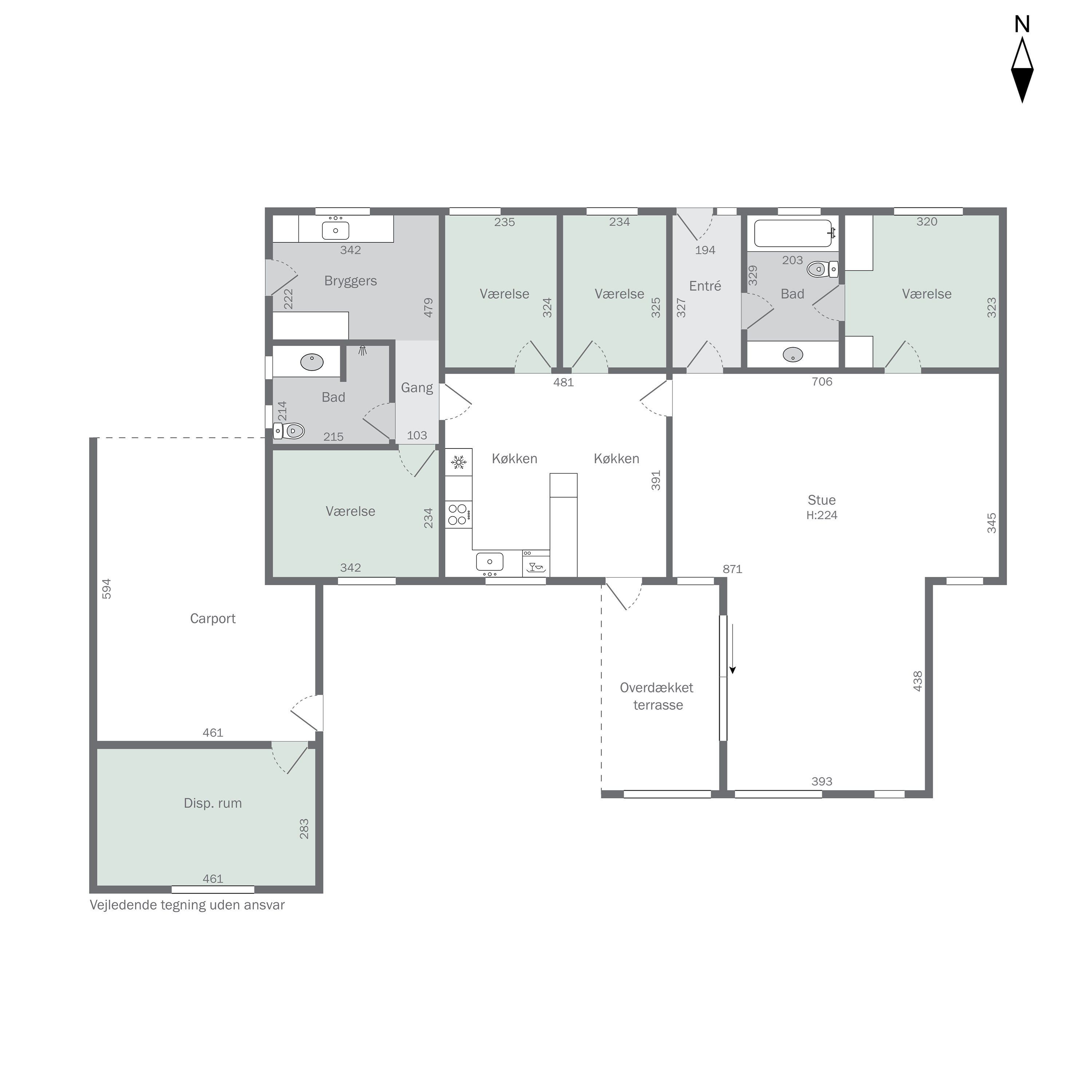 Plantegninger billede af Møllevangen 18, Hørdum, 7752 Snedsted