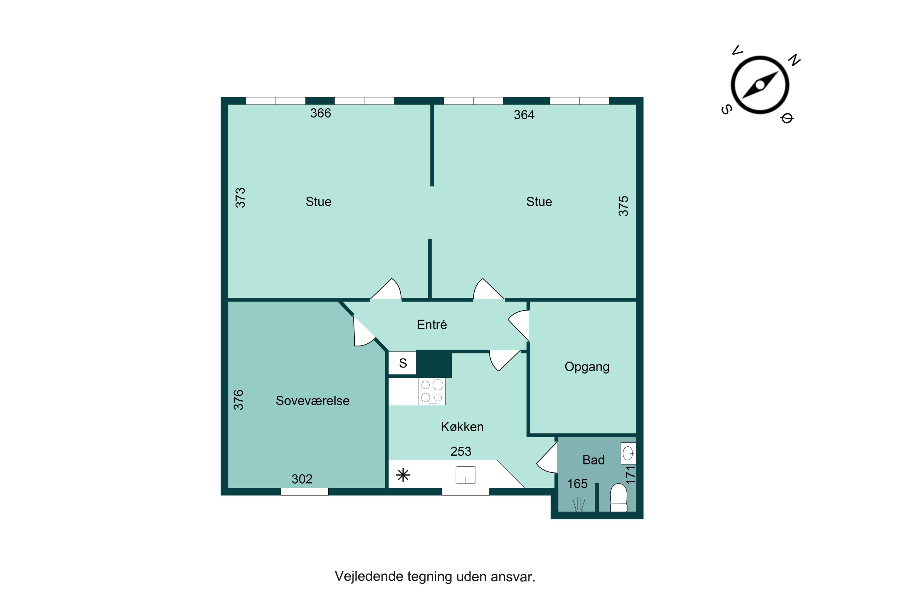 Plantegninger billede af Bjerregade 12, st.., 8700 Horsens