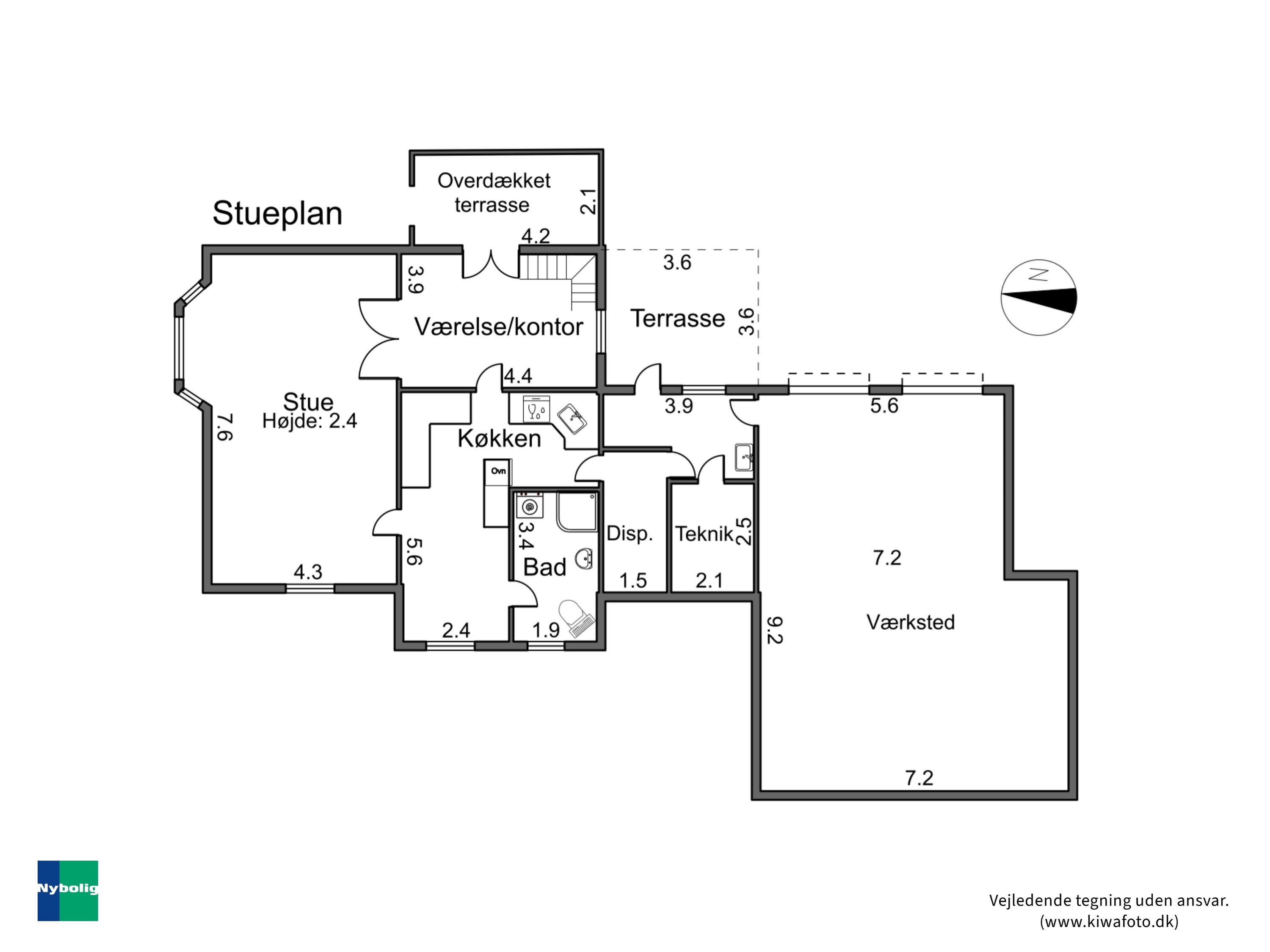 Plantegninger billede af Hovedgaden 32, 4913 Horslunde