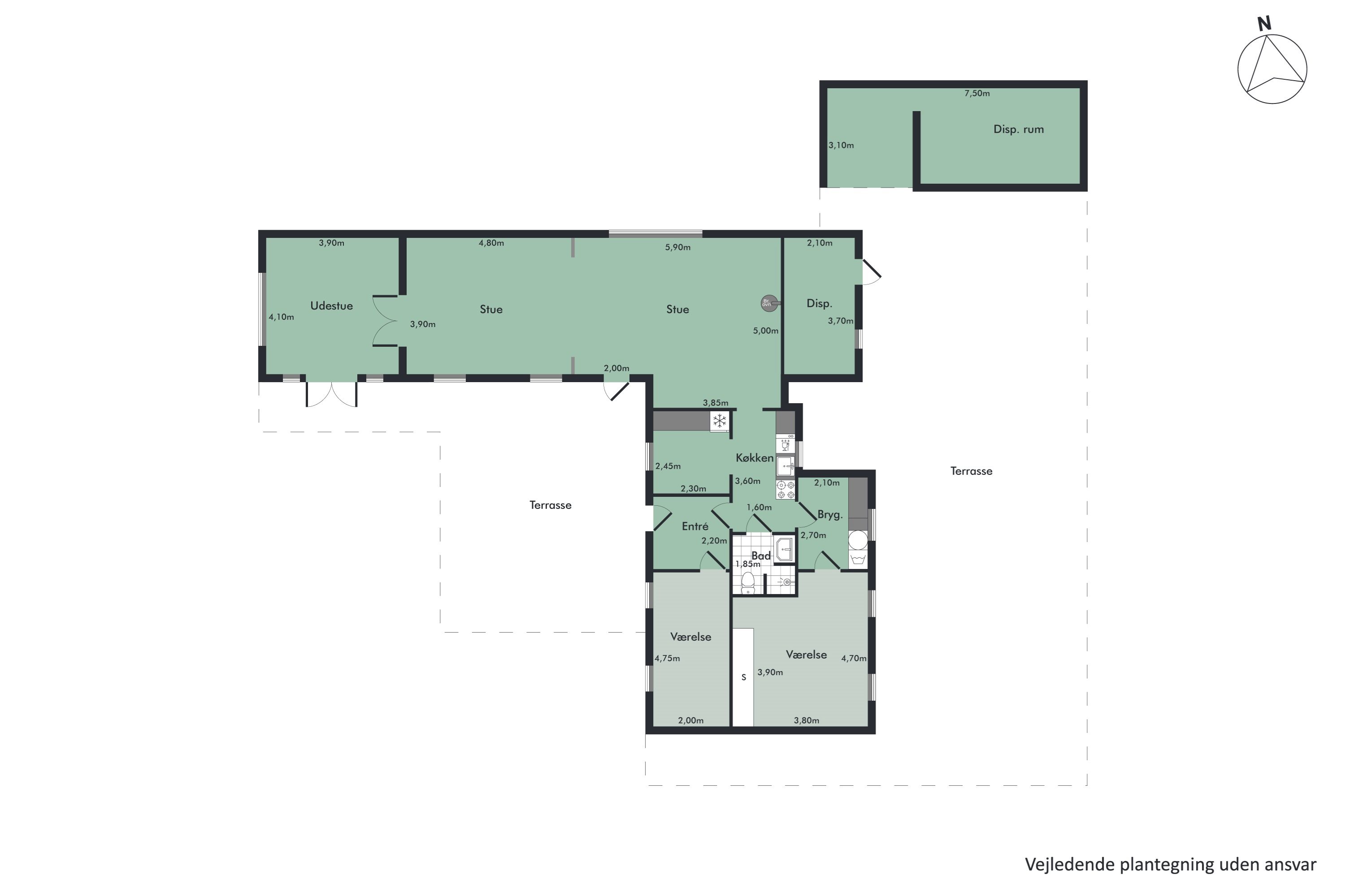Plantegninger billede af Gyvelvej 12, Egense, 9280 Storvorde
