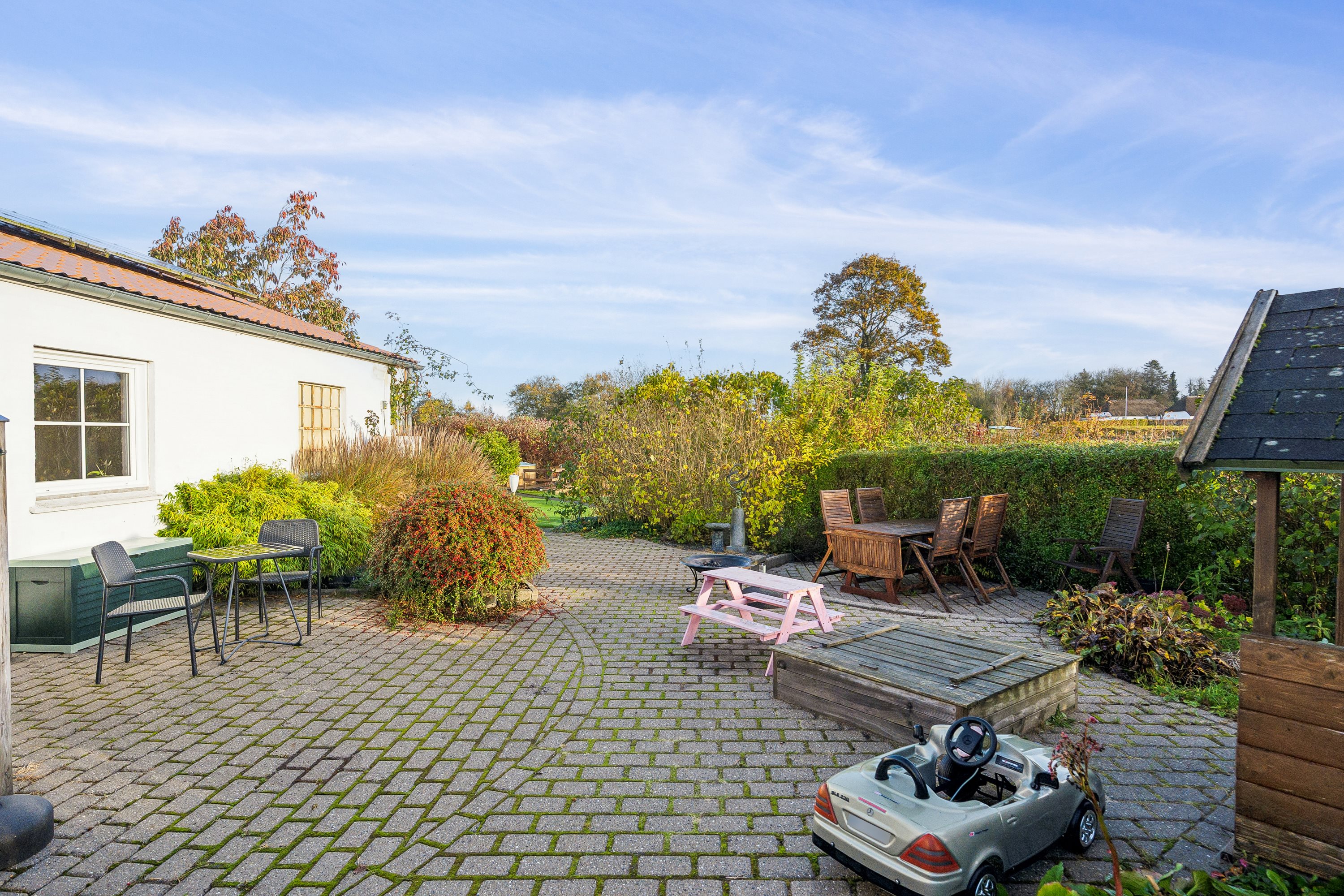 Fremhævet terrasse billede i fuldskærmstilstand. Billede af Brovej 11, Klejtrup, 9500 Hobro