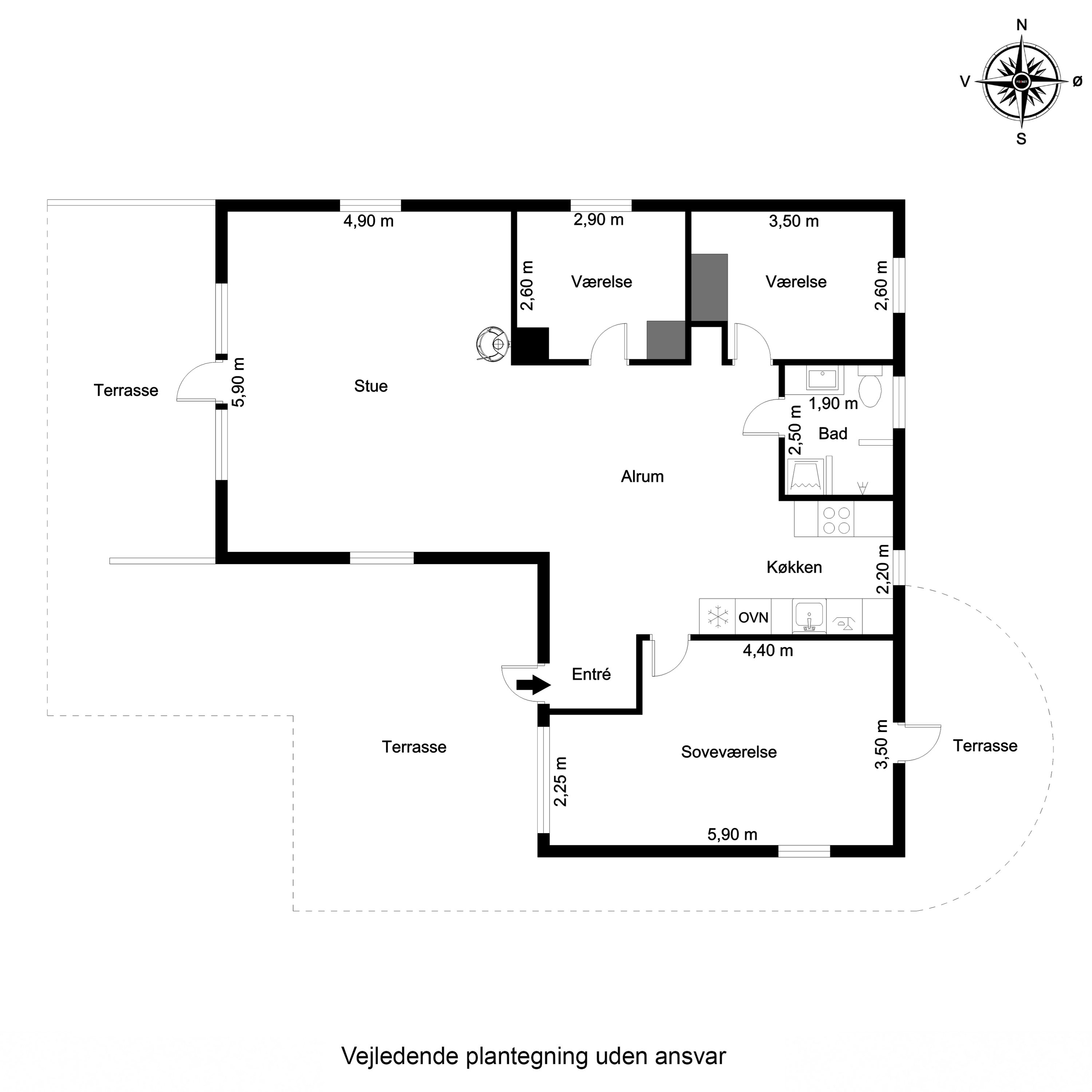 Plantegninger billede af Sortebærvej 18, Vedersø, 6990 Ulfborg