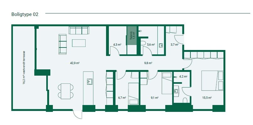 Plantegninger billede af Schaubparken 8, st.. 3., 6700 Esbjerg