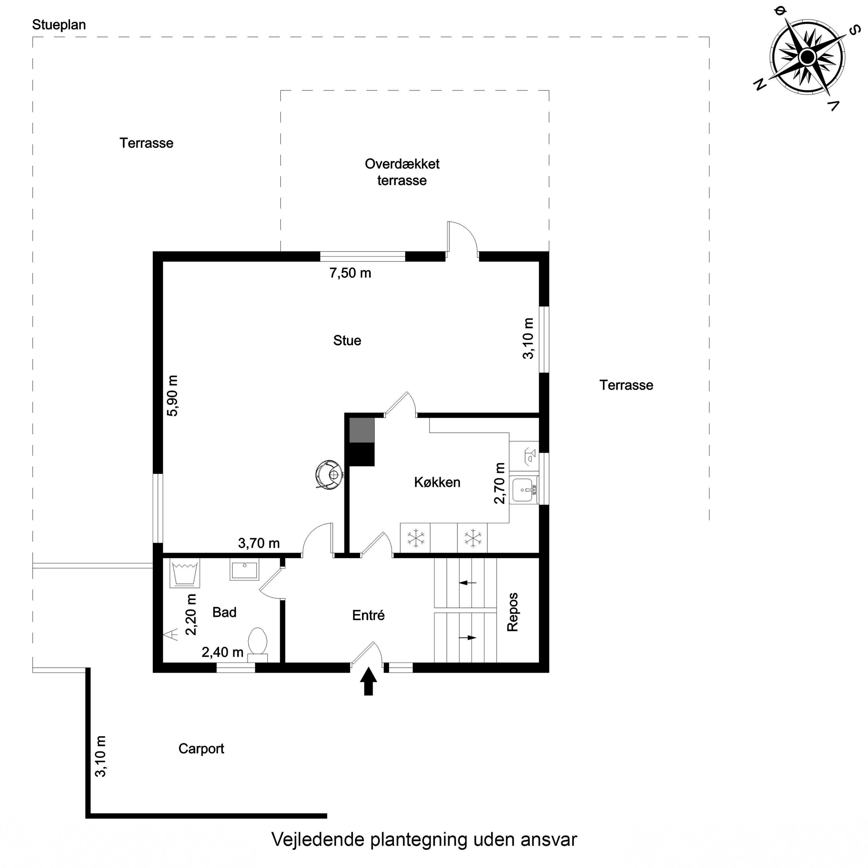 Plantegninger billede af Dræbyvej 22, 5330 Munkebo