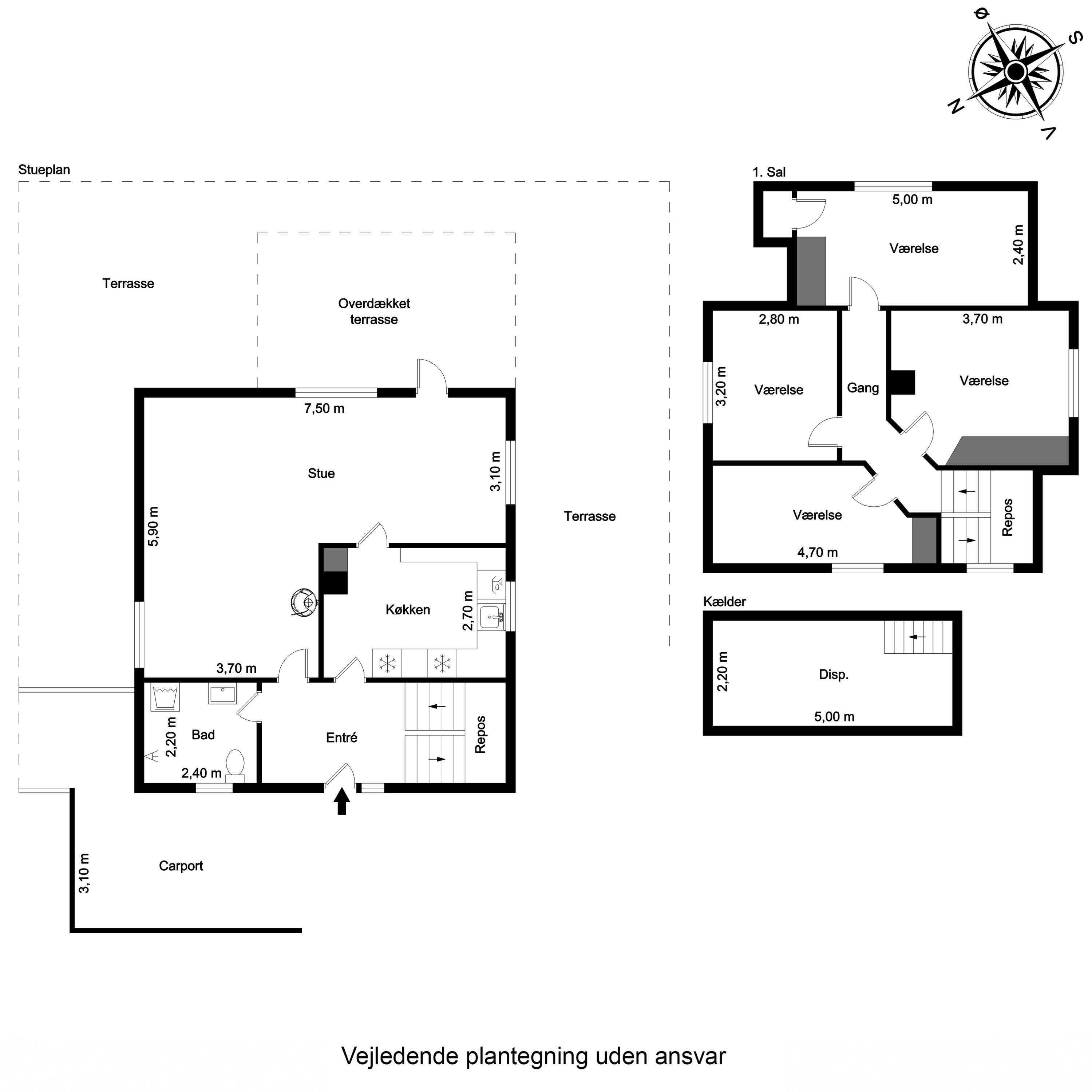 Plantegninger billede af Dræbyvej 22, 5330 Munkebo