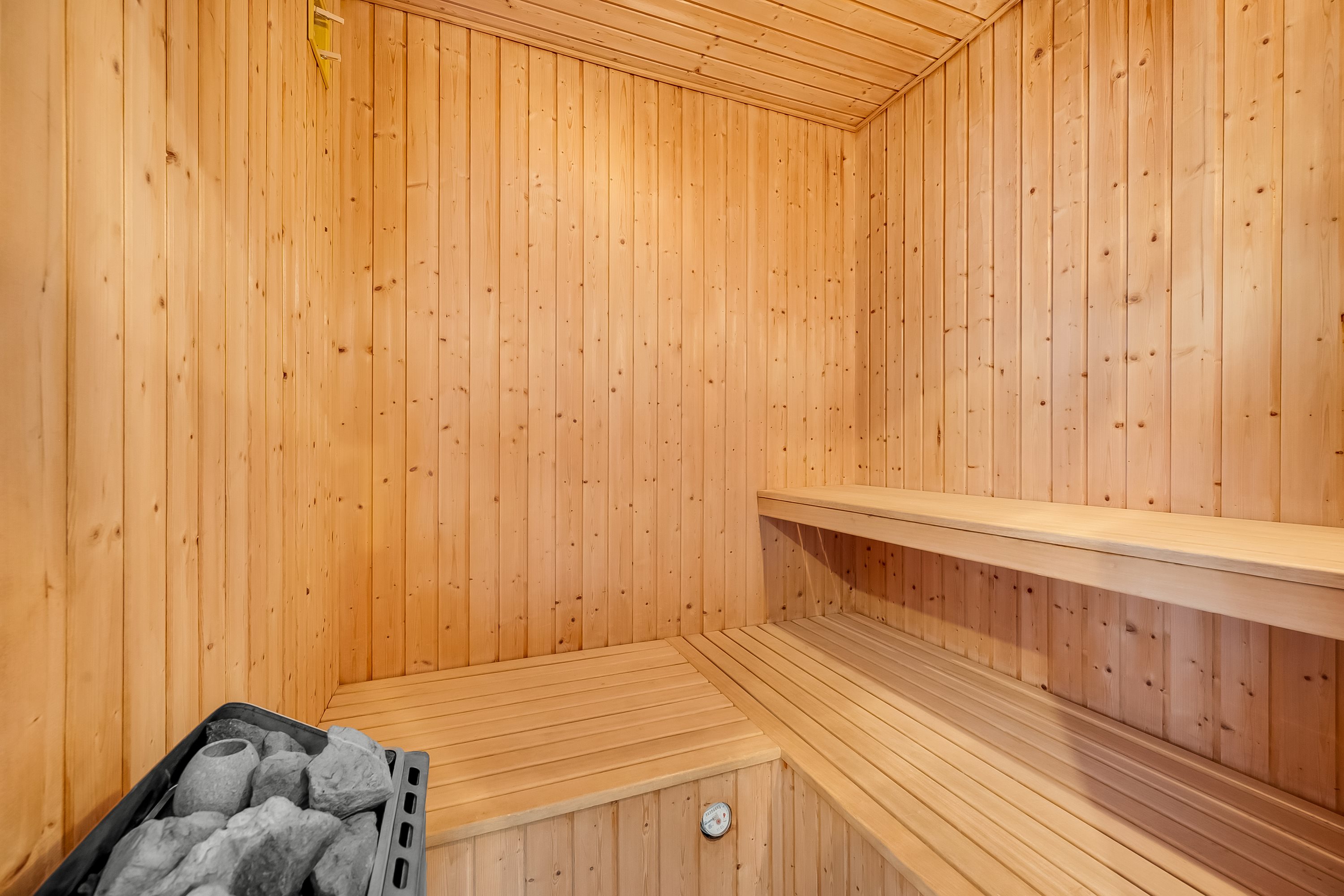 Fremhævet sauna billede i fuldskærmstilstand. Billede af Skovvang 62, Lønne, 6830 Nørre Nebel