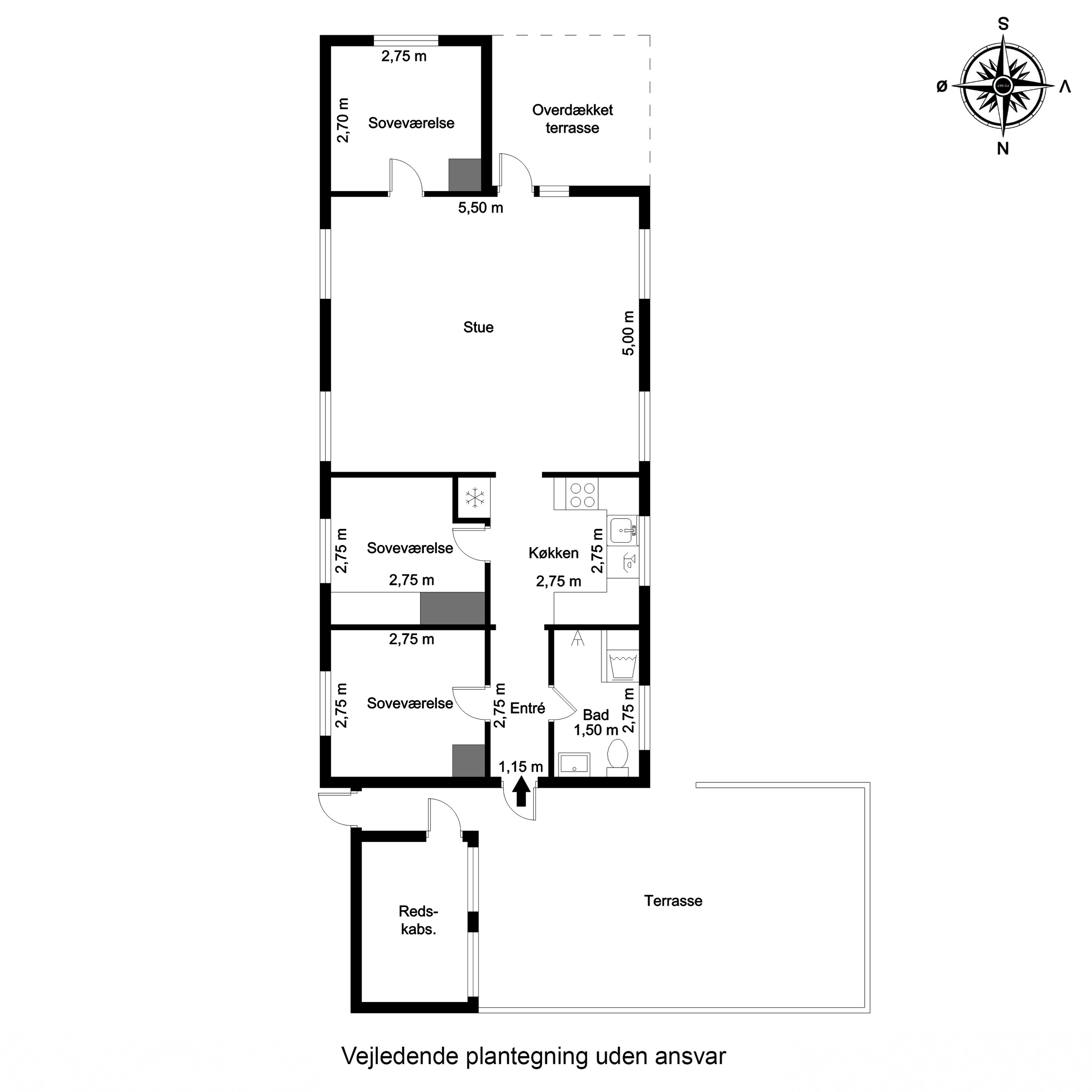 Plantegninger billede af Søndermarken 18, Sønderho, 6720 Fanø