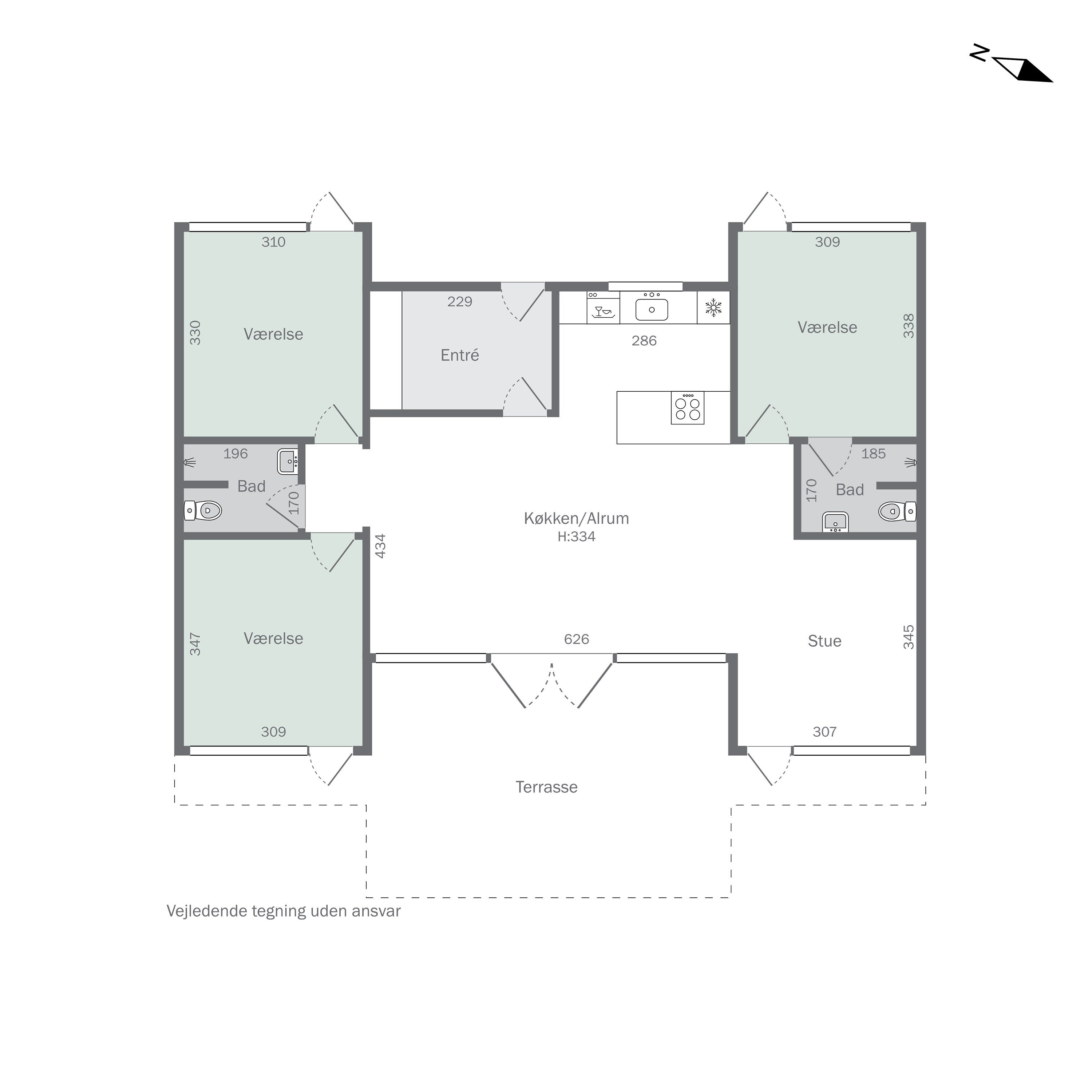 Plantegninger billede af Hegnet 9, 5871 Frørup