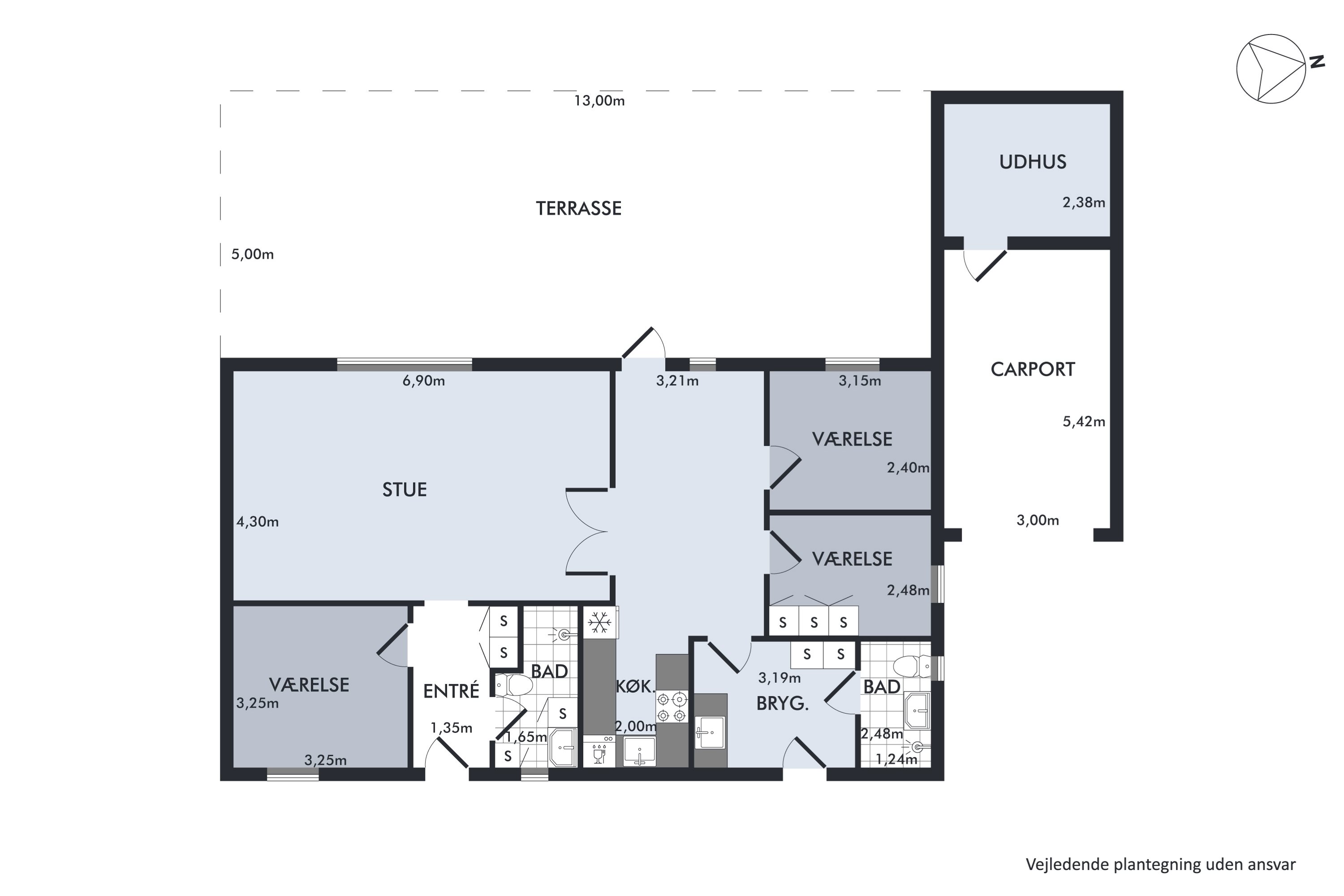 Plantegninger billede af Nøddevej 39, Stae, 9310 Vodskov