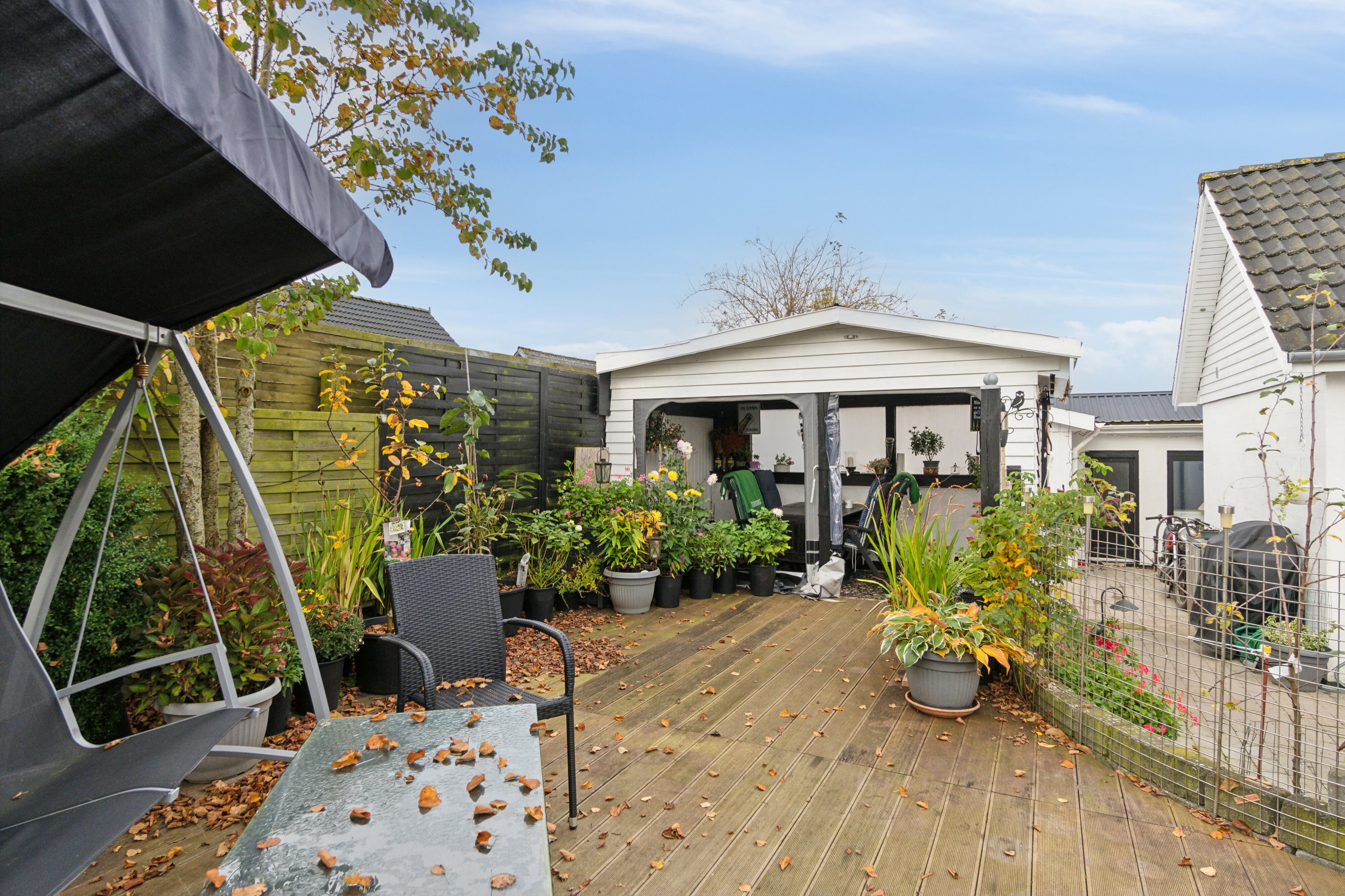 Fremhævet terrasse billede i fuldskærmstilstand. Billede af Holbækvej 324, Knabstrup, 4440 Mørkøv