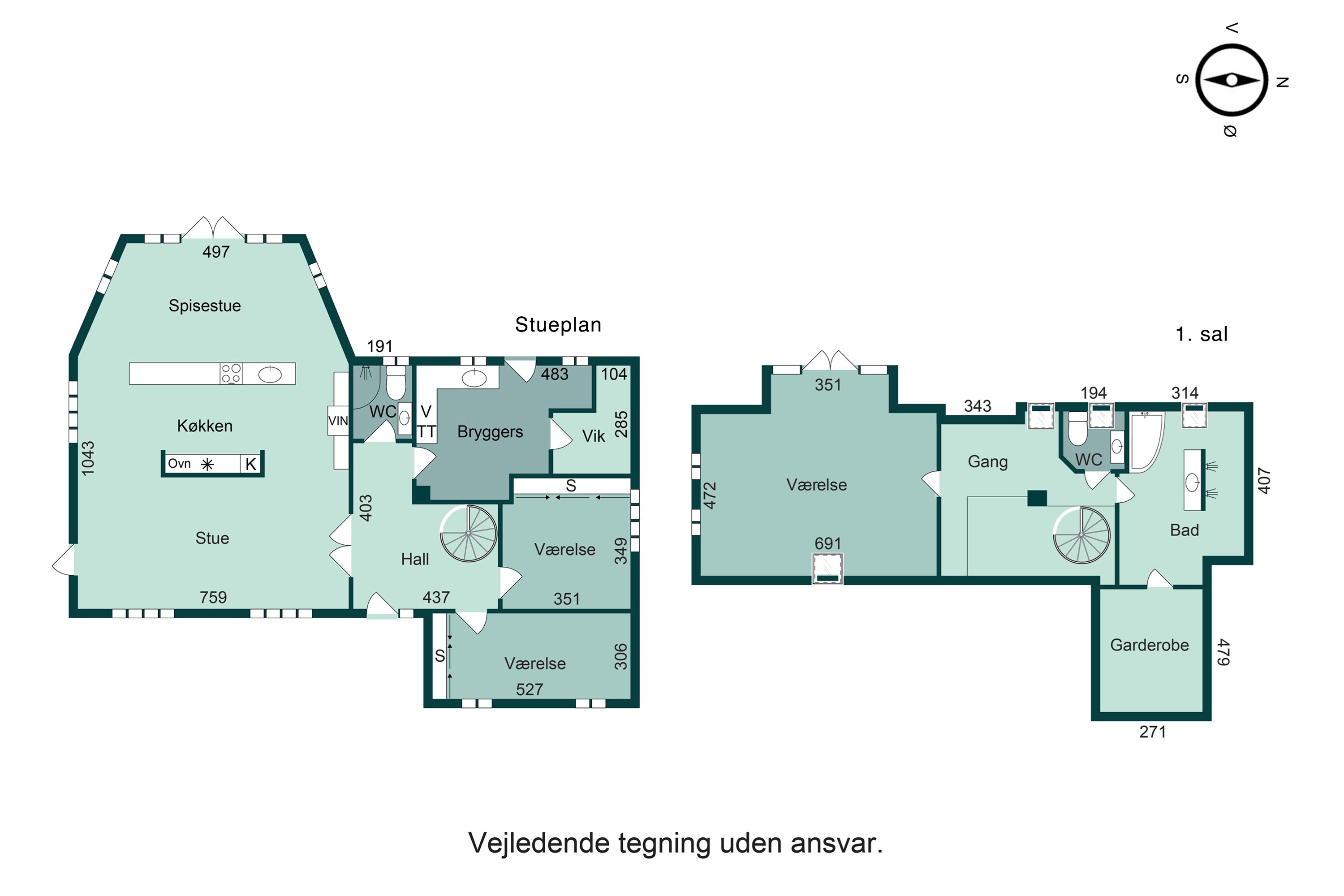 Plantegninger billede af Nordre Strandvej 5, Hjarnø, 7130 Juelsminde