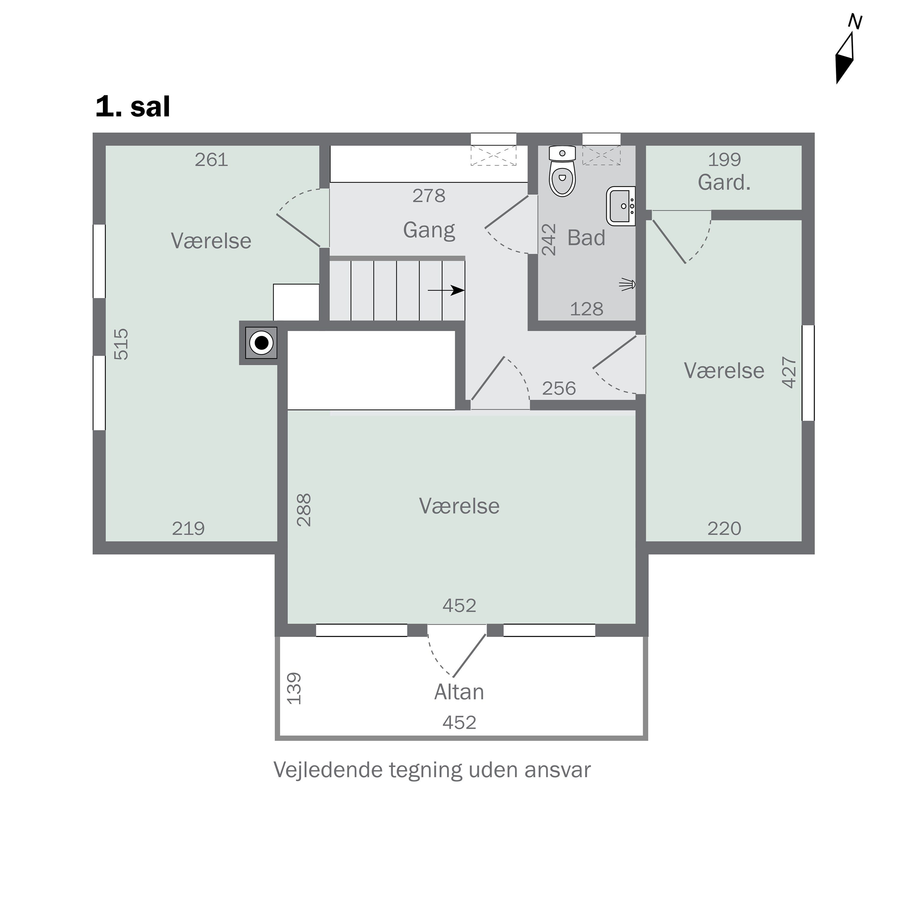 Plantegninger billede af Svanekevej 1B, 3700 Rønne