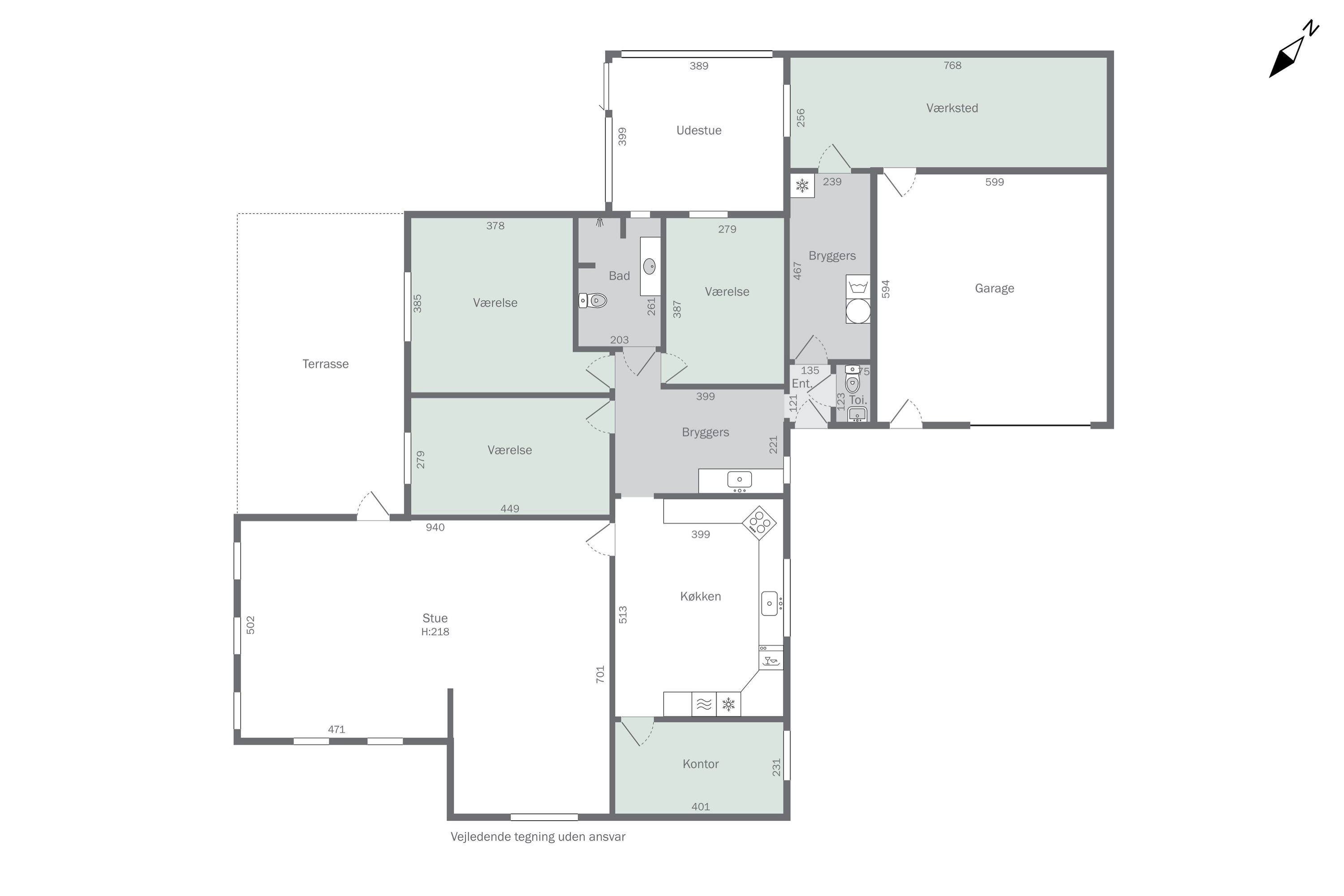 Plantegninger billede af Rønheden 4, 7755 Bedsted Thy