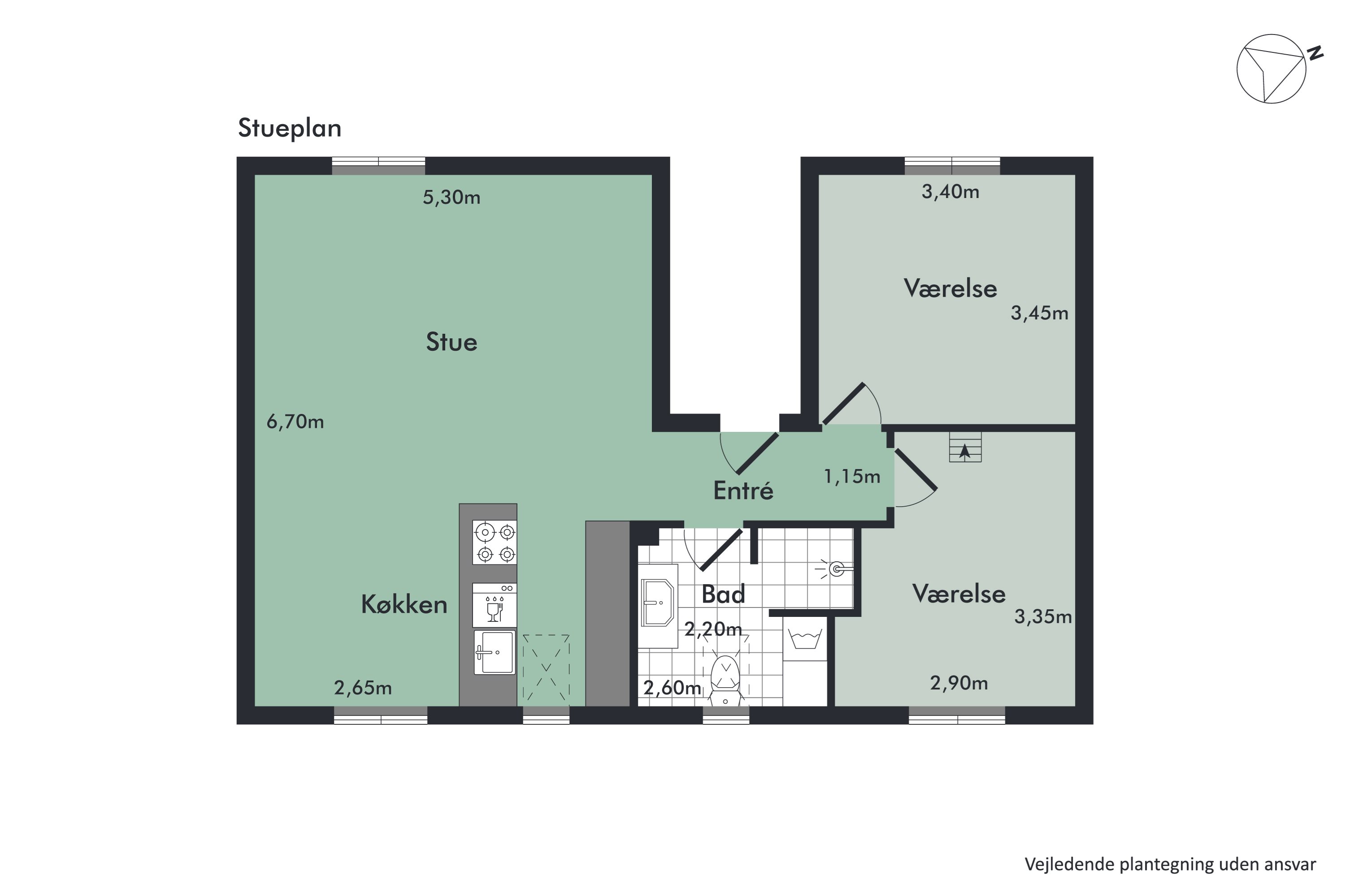Plantegninger billede af Absalonsgade 20, 2., 9000 Aalborg