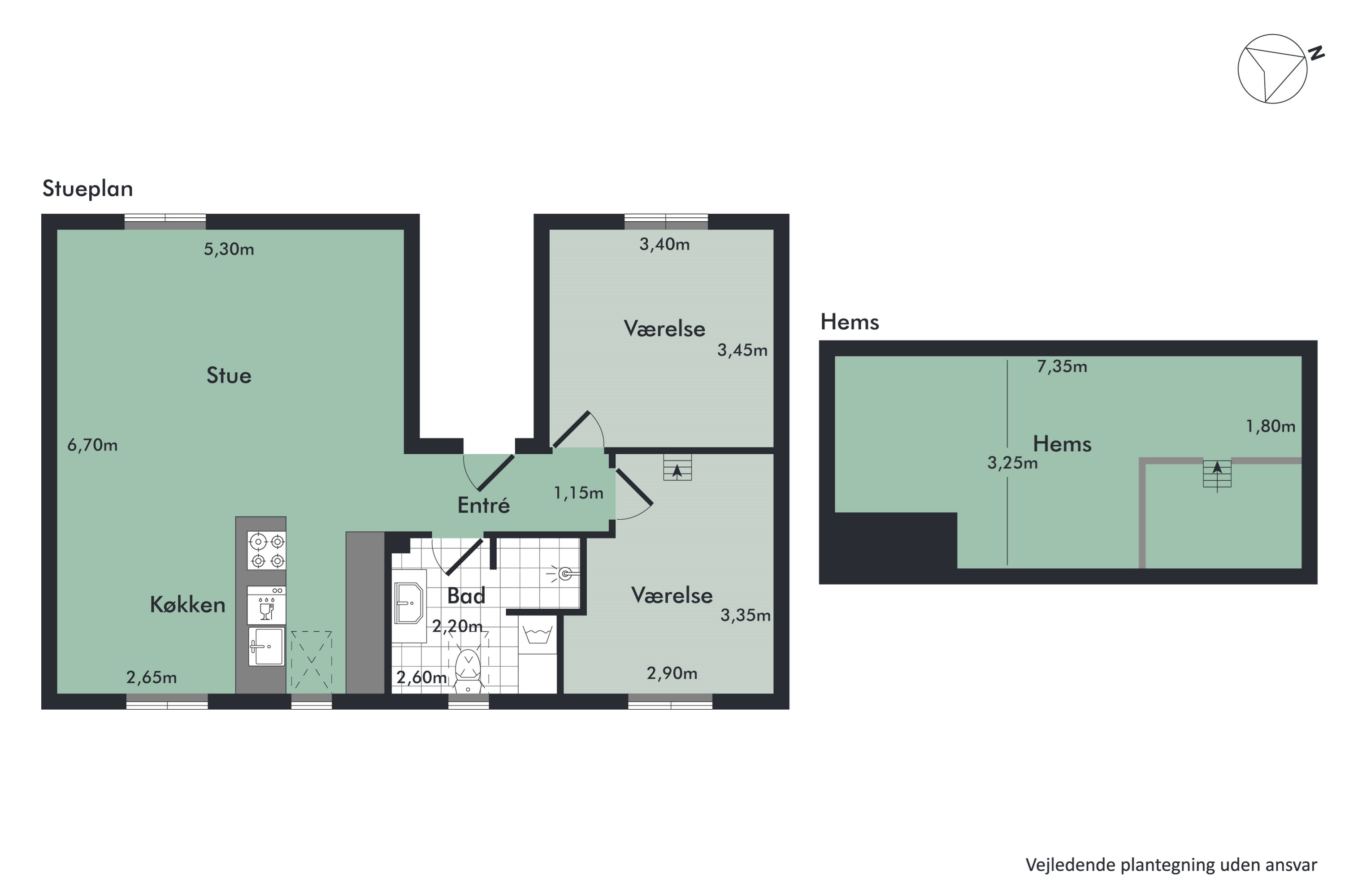 Plantegninger billede af Absalonsgade 20, 2., 9000 Aalborg