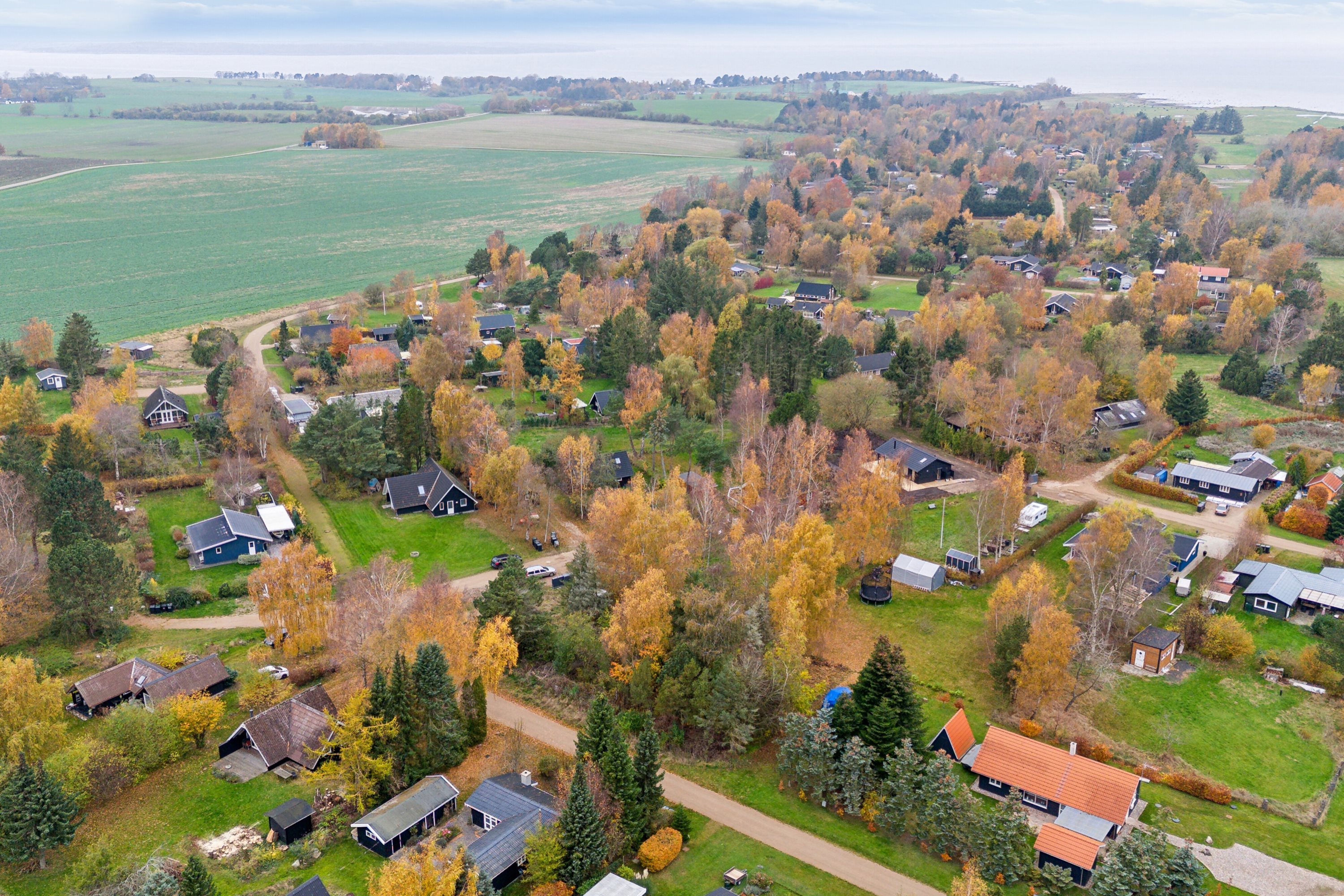 Fremhævet luftfoto billede i fuldskærmstilstand. Billede af Stenbjergvænget 77, Salvig, 4305 Orø
