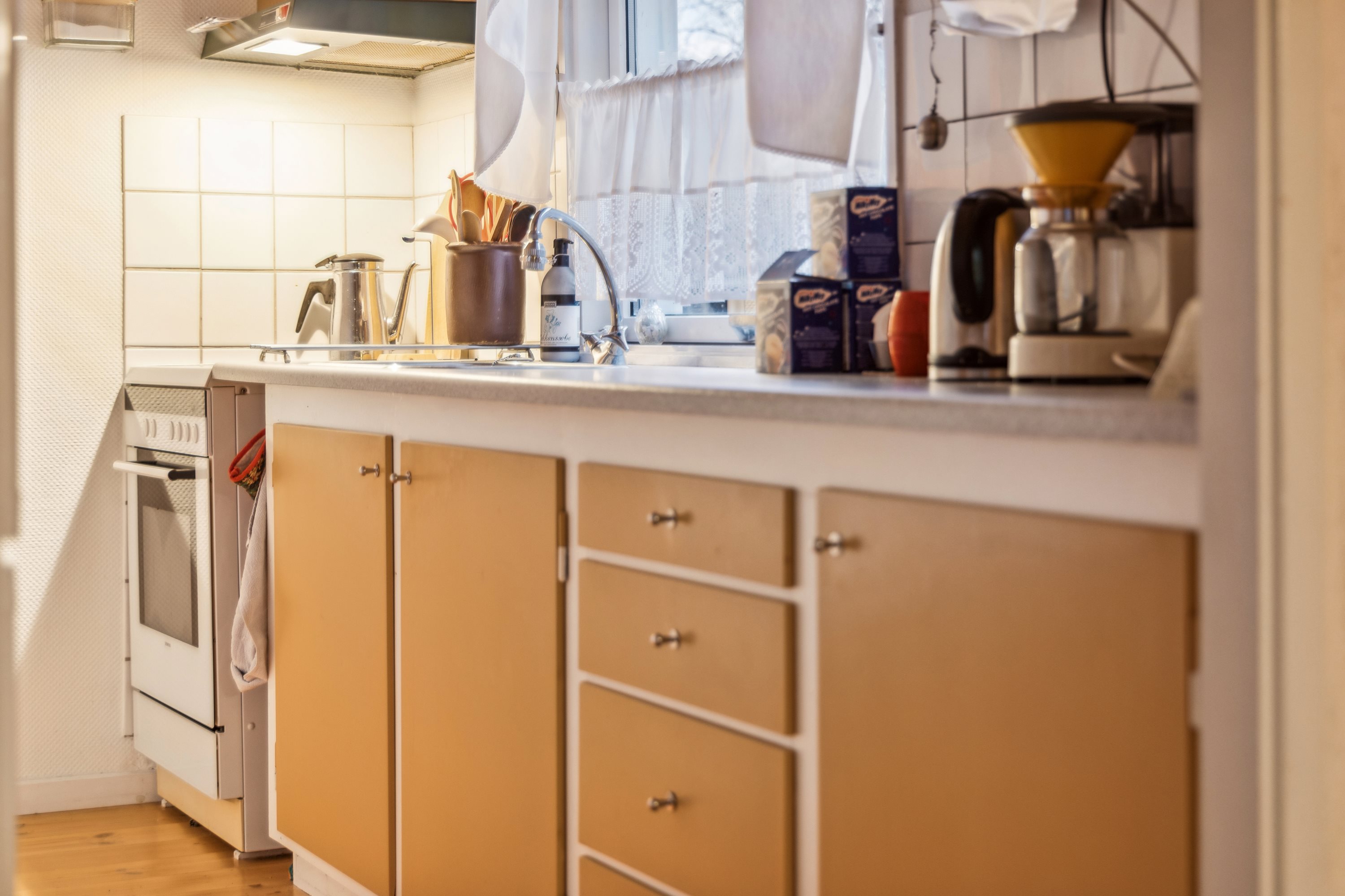 Fremhævet køkken billede i fuldskærmstilstand. Billede af Lille Strandgaard 7, 9370 Hals