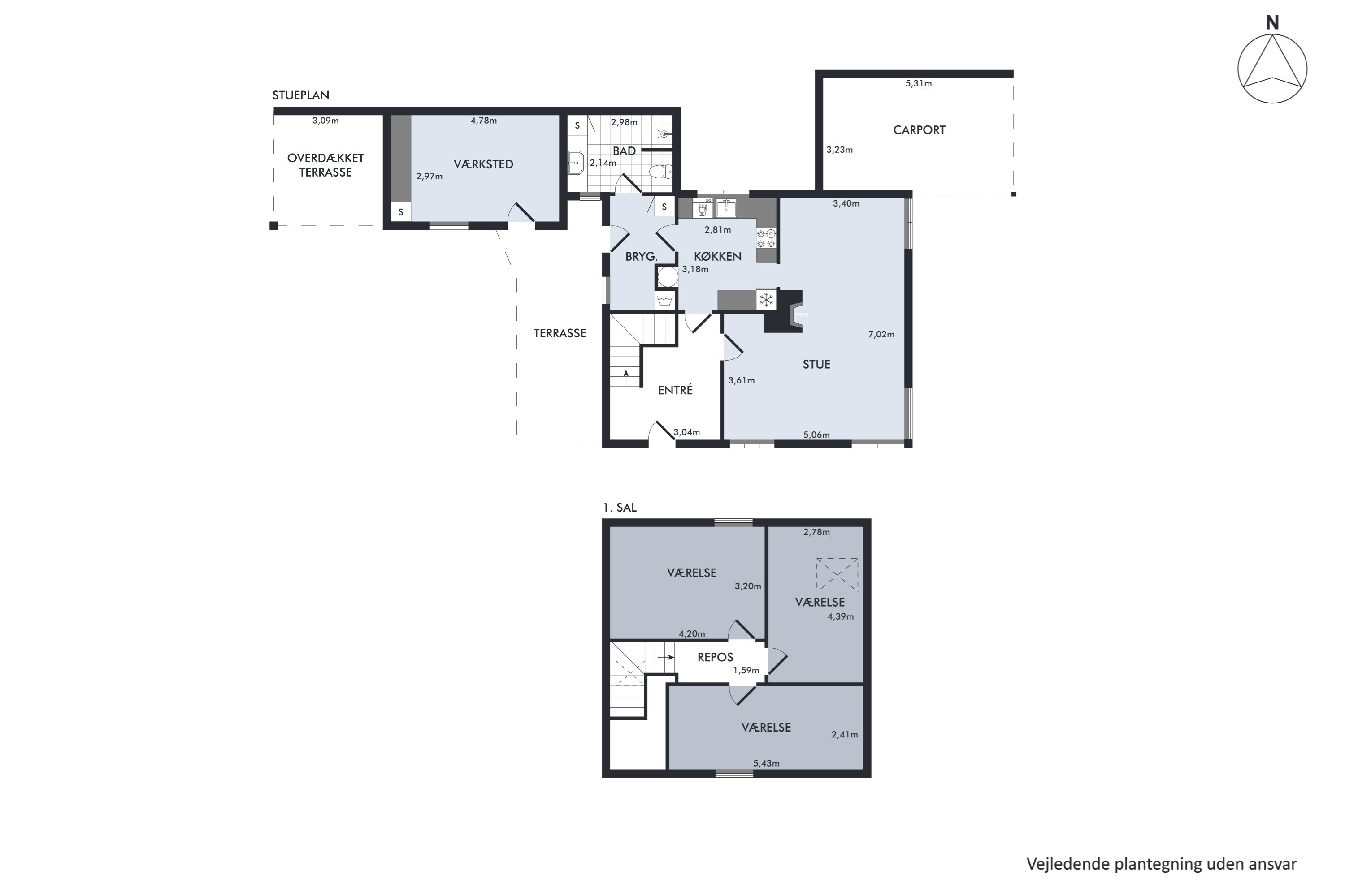 Plantegninger billede af Nørreled 11, Ø Tørslev, 8983 Gjerlev J