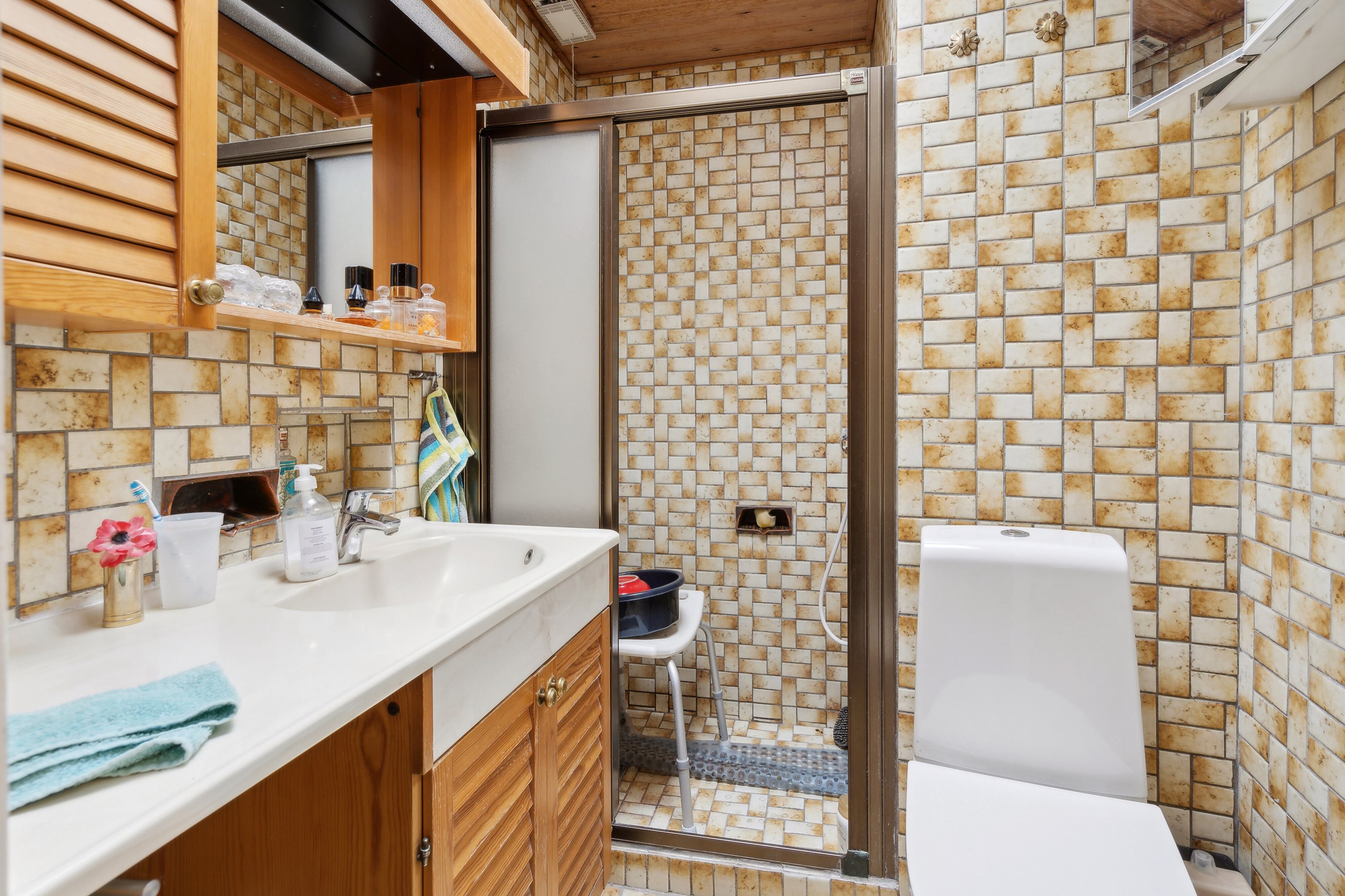 Fremhævet badeværelse billede i fuldskærmstilstand. Billede af Langløkke 24, 6200 Aabenraa