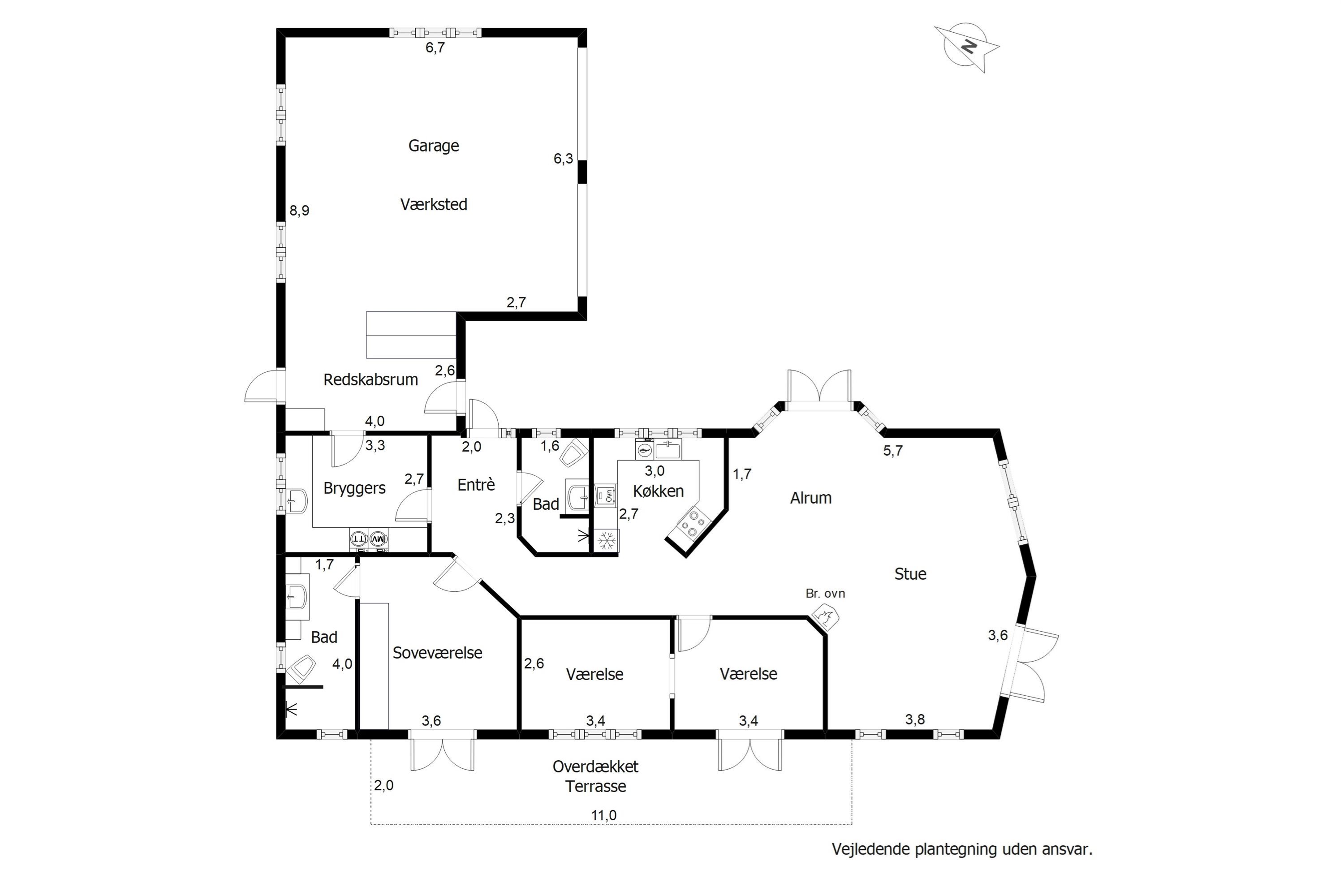 Plantegninger billede af Vesterbækvej 36, Sig, 6800 Varde