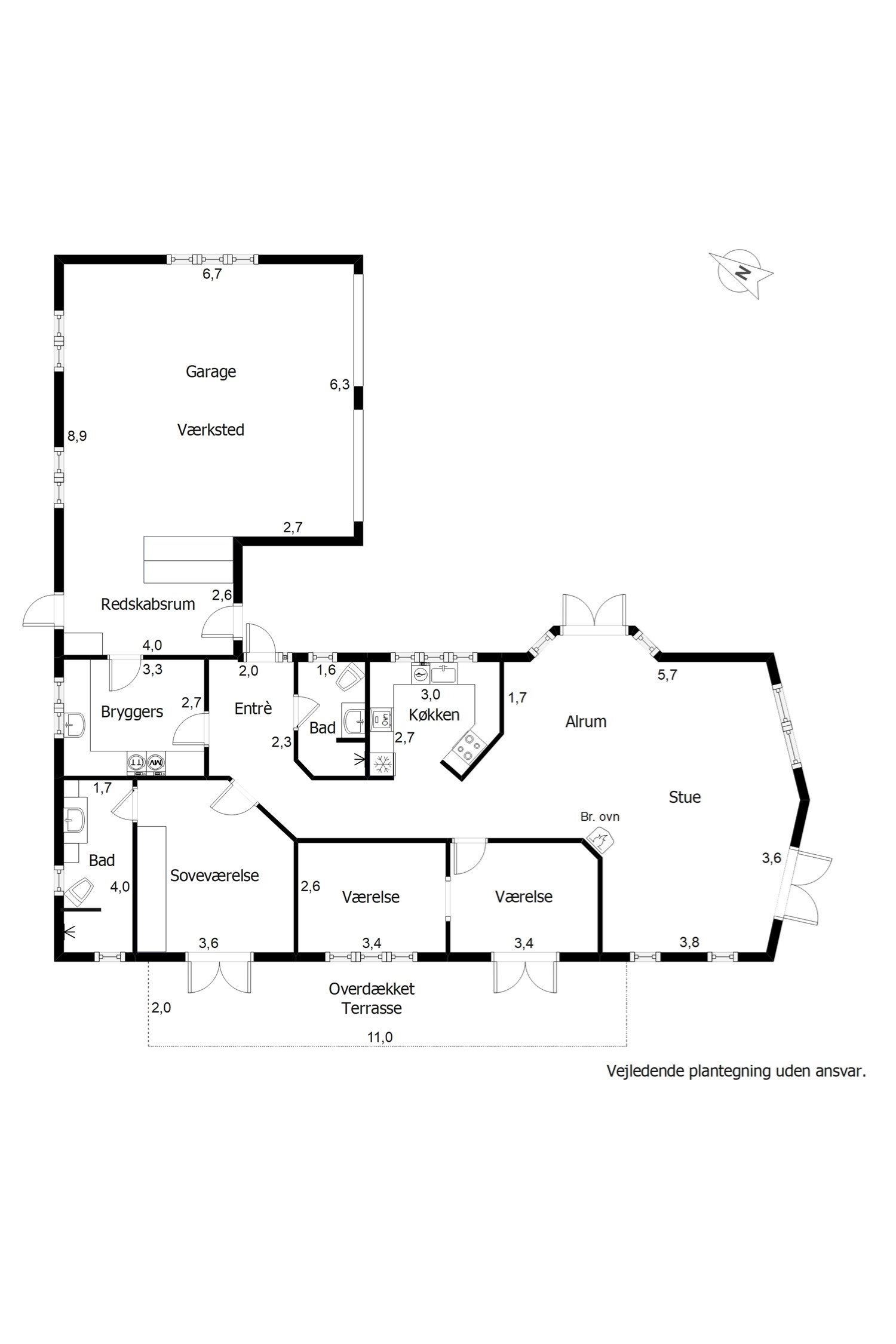 Plantegninger billede af Vesterbækvej 36, Sig, 6800 Varde