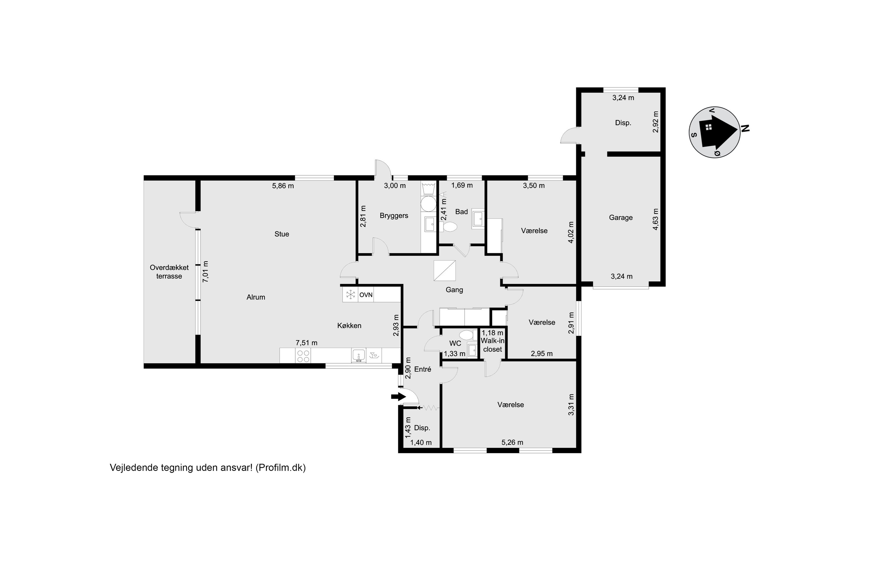 Plantegninger billede af Vesterled 1, Lind, 7400 Herning