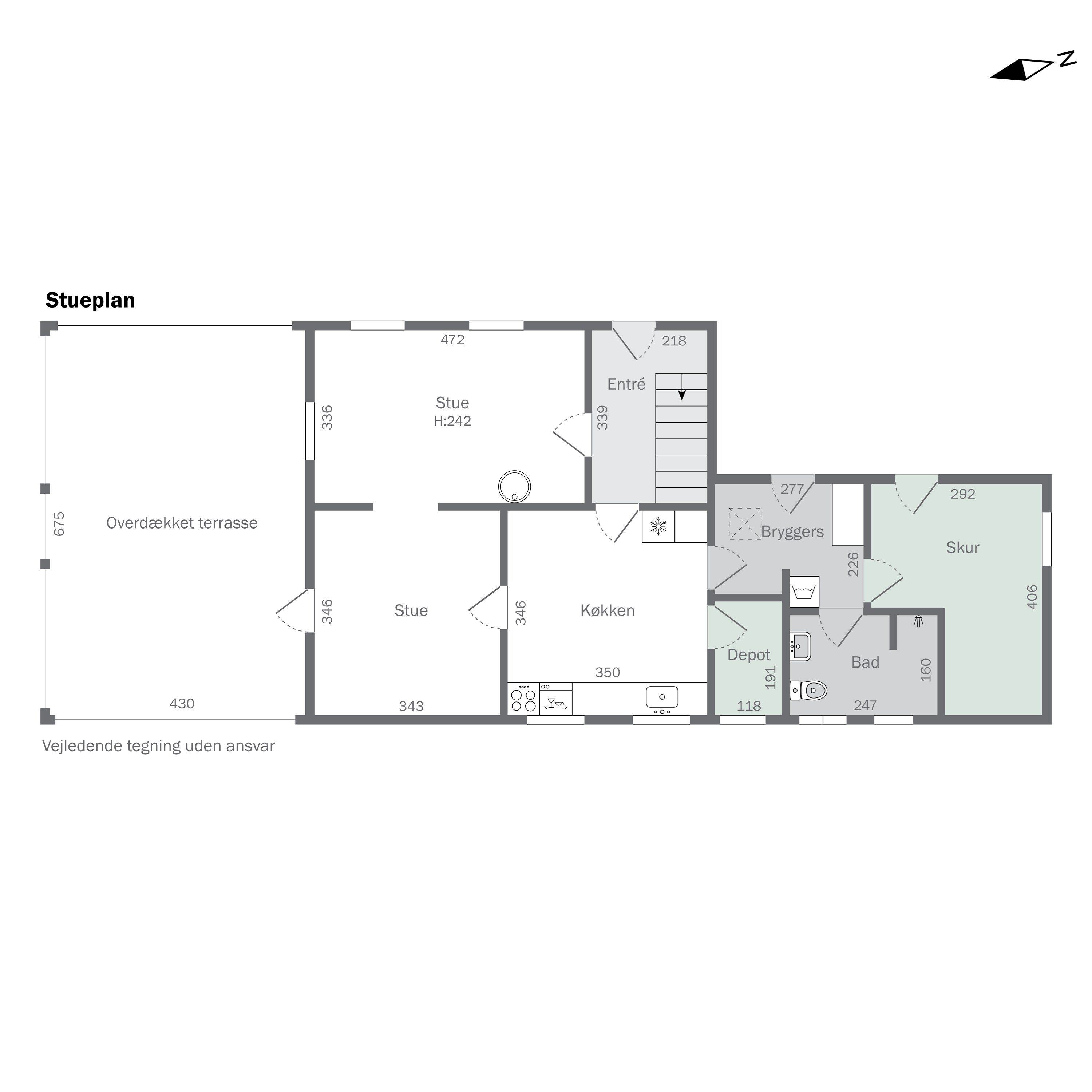 Plantegninger billede af Århusvej 104, Sander, 8300 Odder