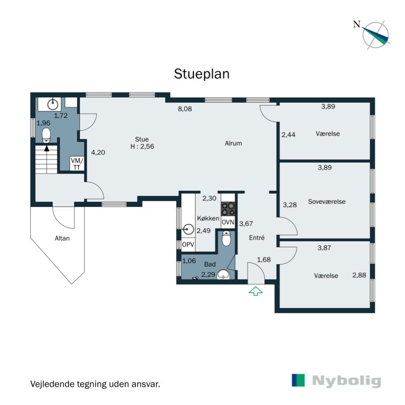 Plantegninger billede af Tornøegade 3, st.., 8300 Odder
