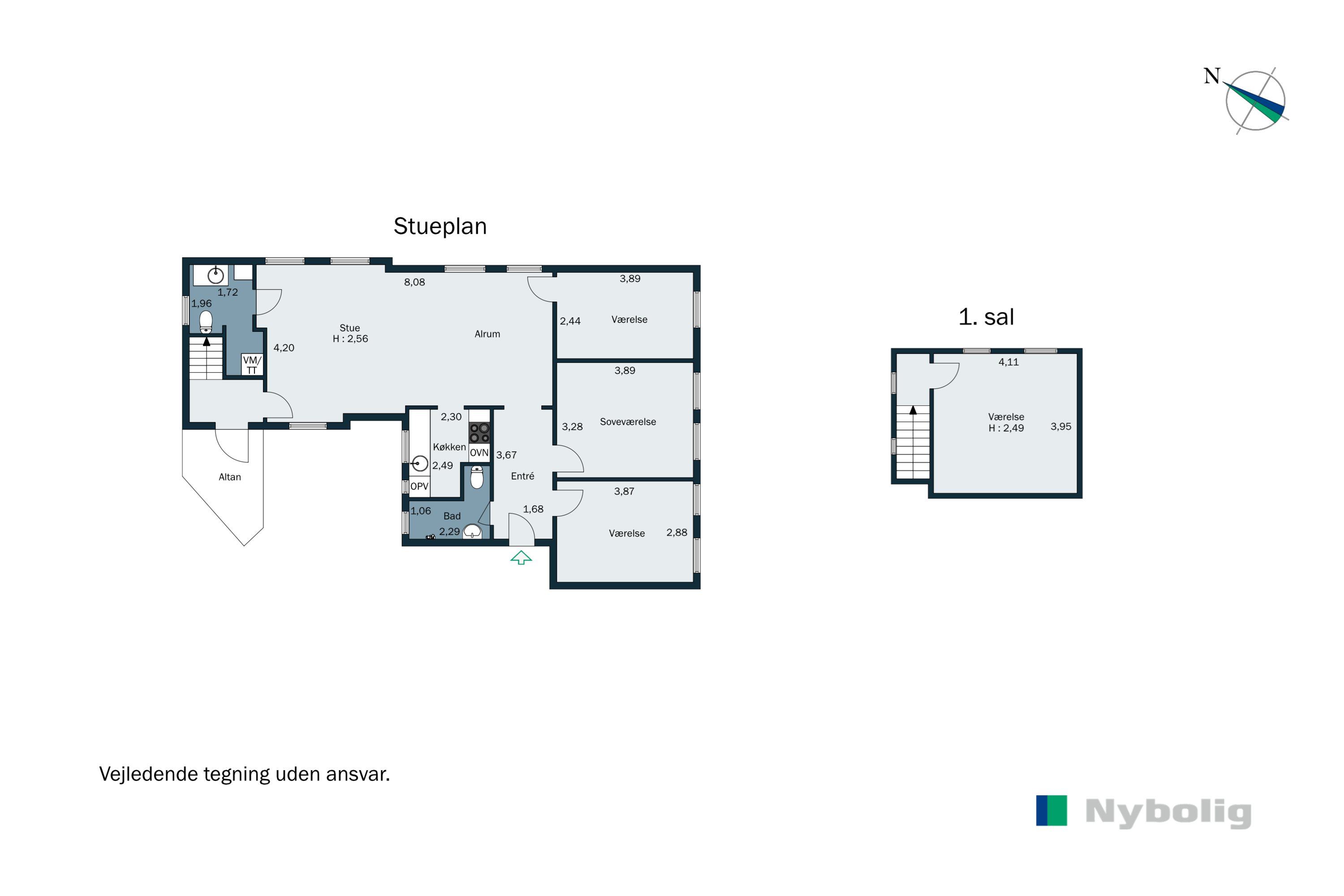 Plantegninger billede af Tornøegade 3, st.., 8300 Odder