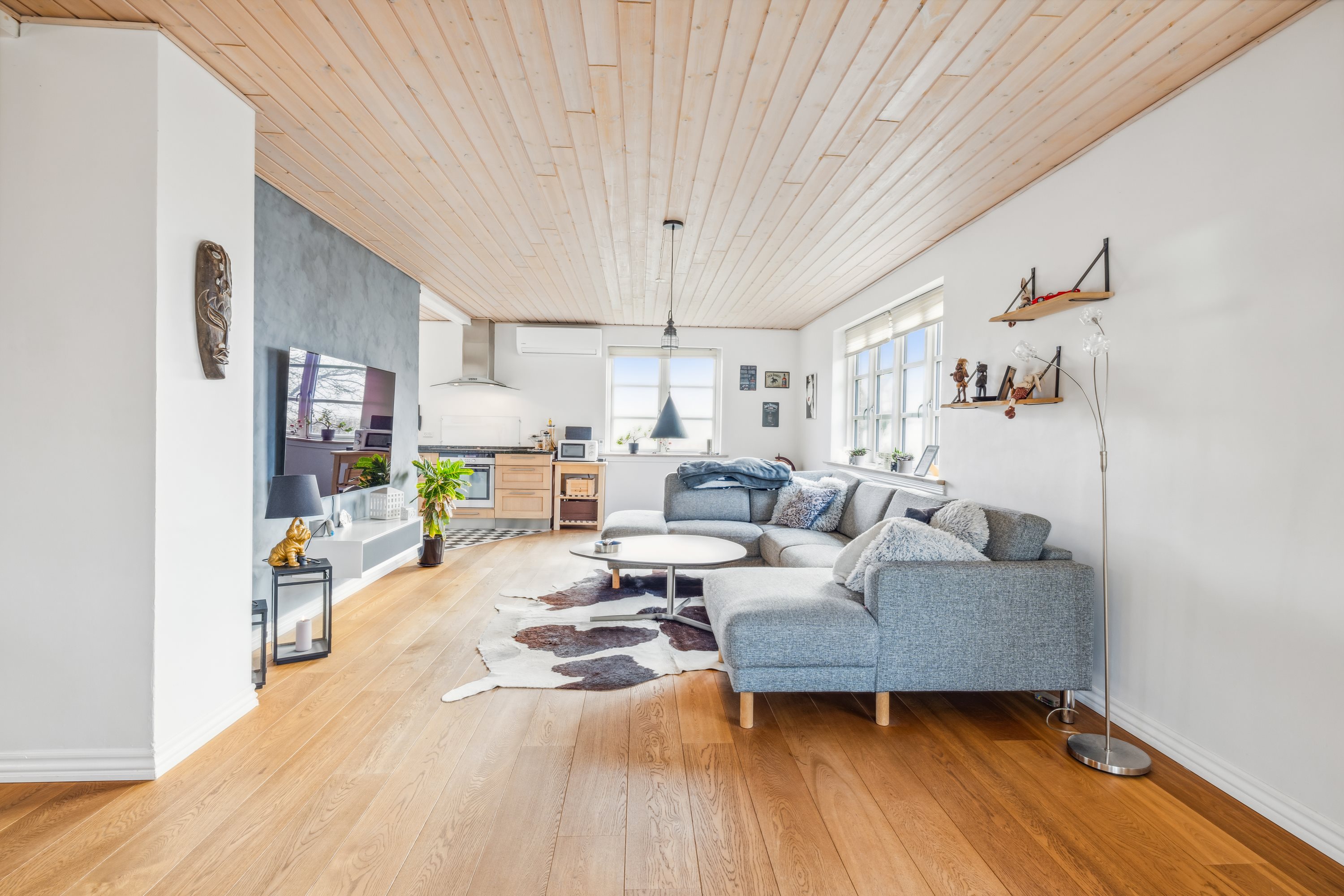 Fremhævet stue billede i fuldskærmstilstand. Billede af Åbakken 7, Ravnstrup, 8800 Viborg