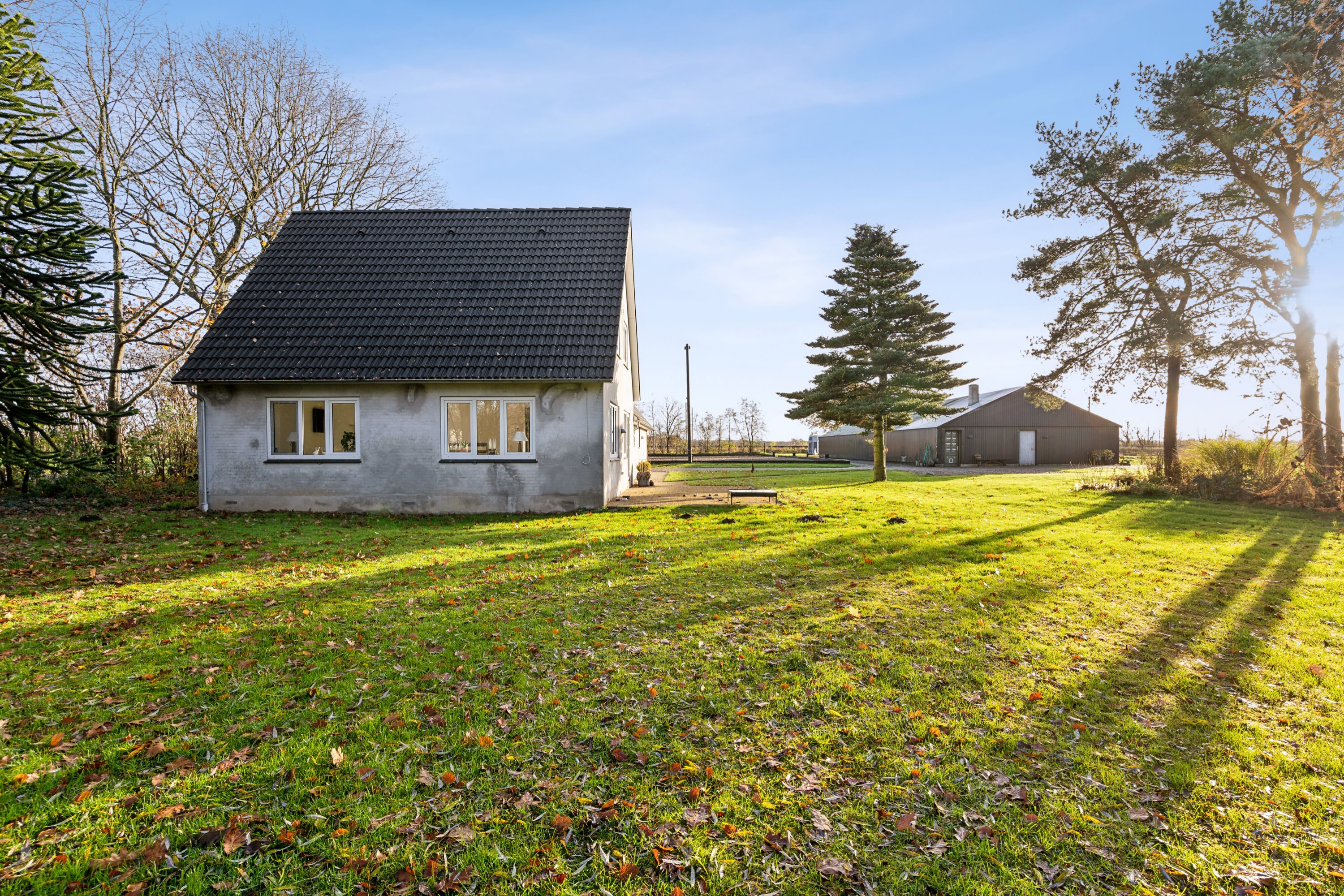 Fremhævet set fra haven billede i fuldskærmstilstand. Billede af Søst Markvej 5, Søst, 6230 Rødekro