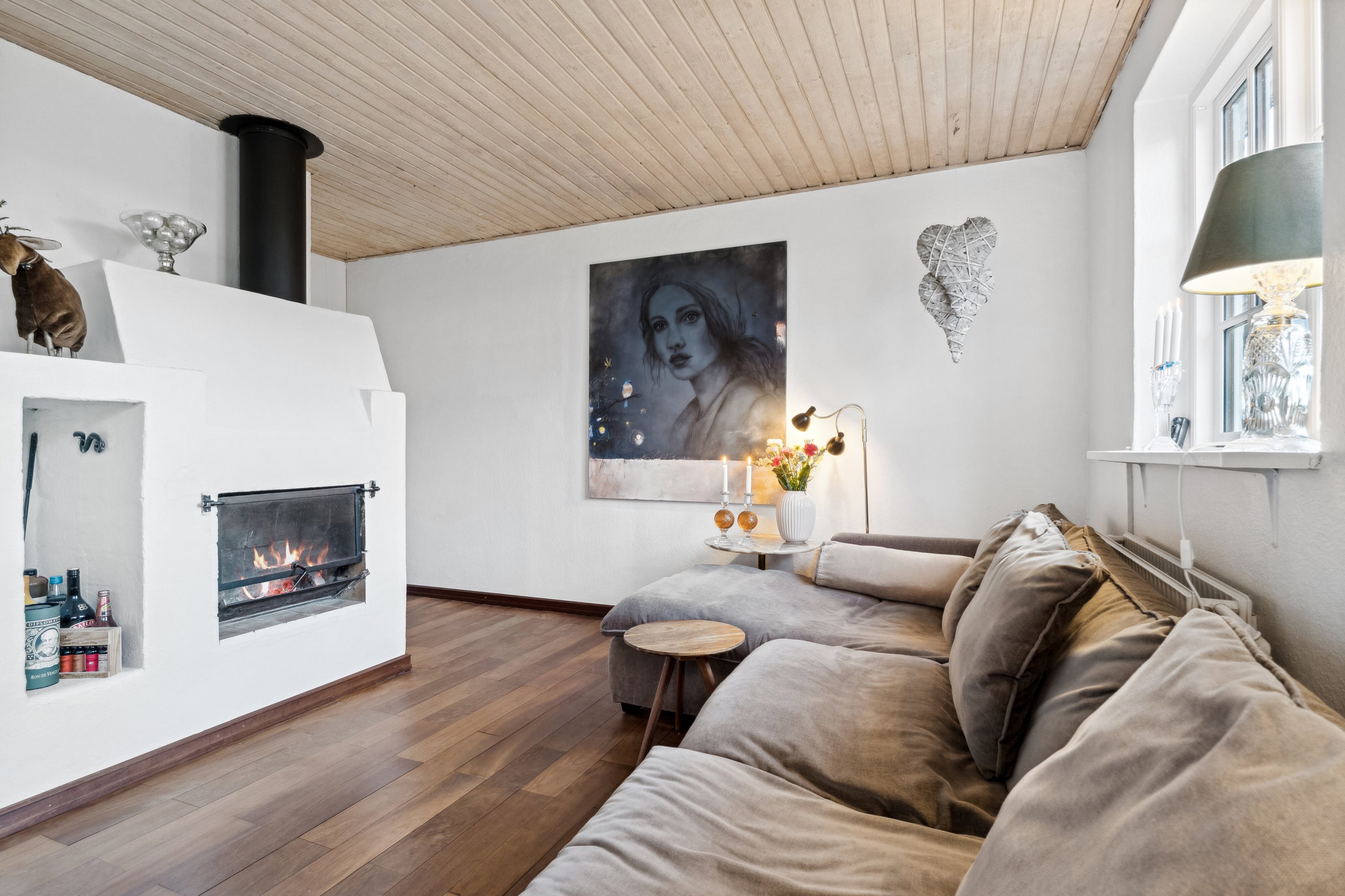 Fremhævet stue billede i fuldskærmstilstand. Billede af Farrevej 31, Skjørring, 8464 Galten