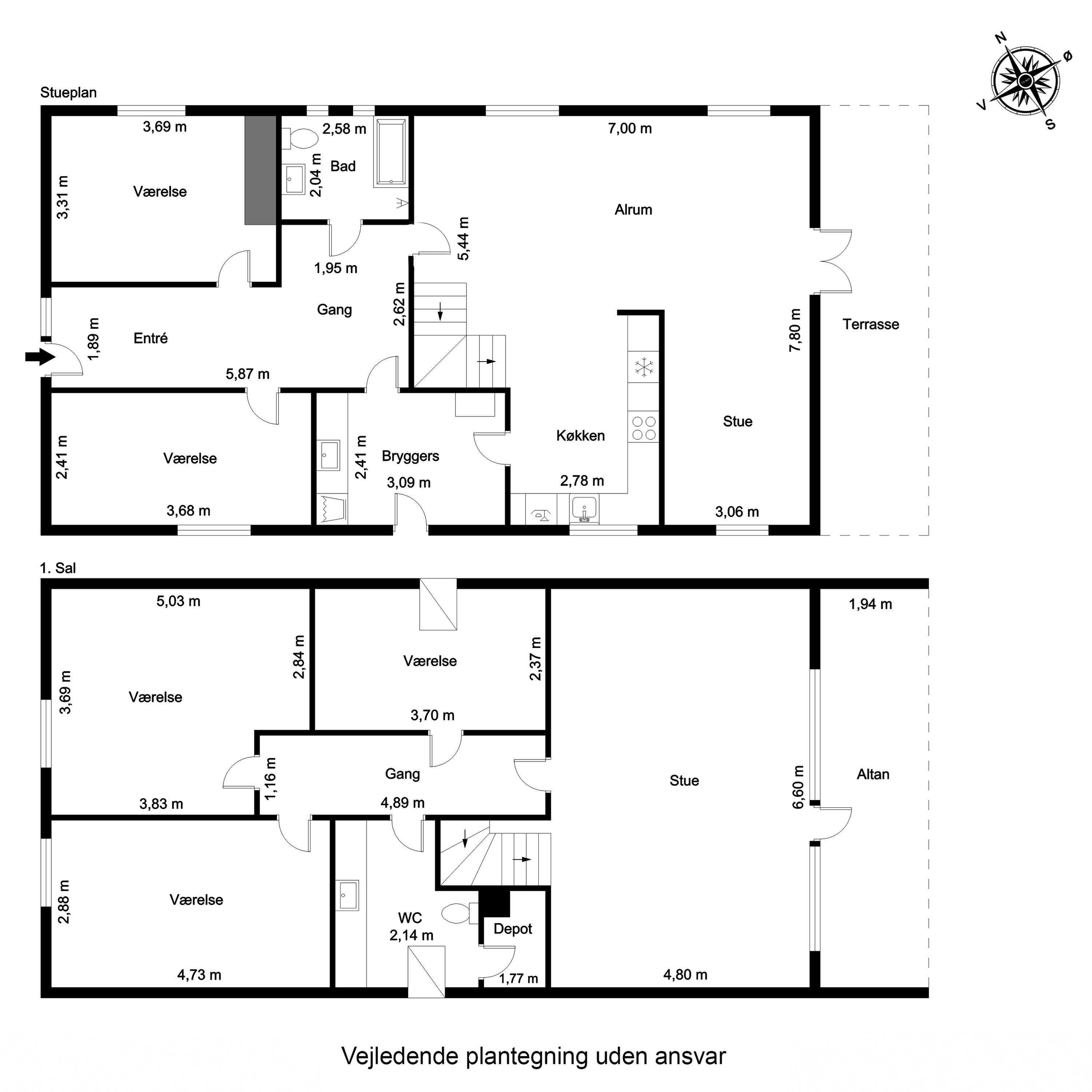 Plantegninger billede af Poppelvej 42, 8550 Ryomgård