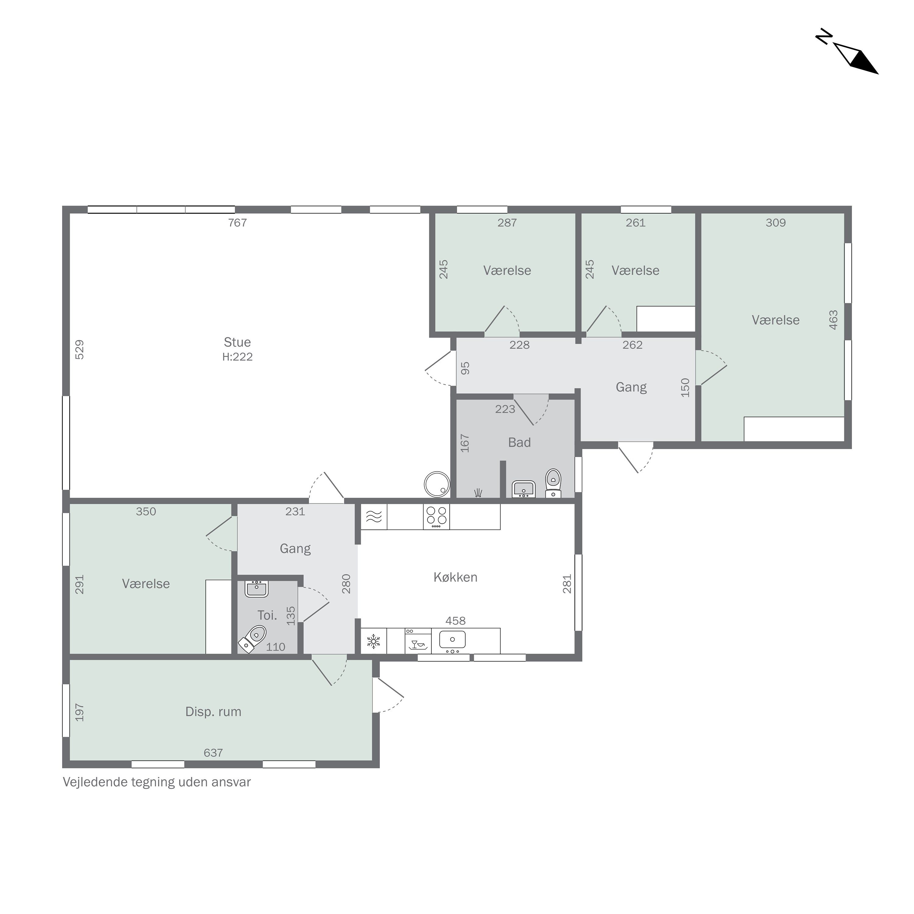 Plantegninger billede af Kamillevej 18, 4750 Lundby