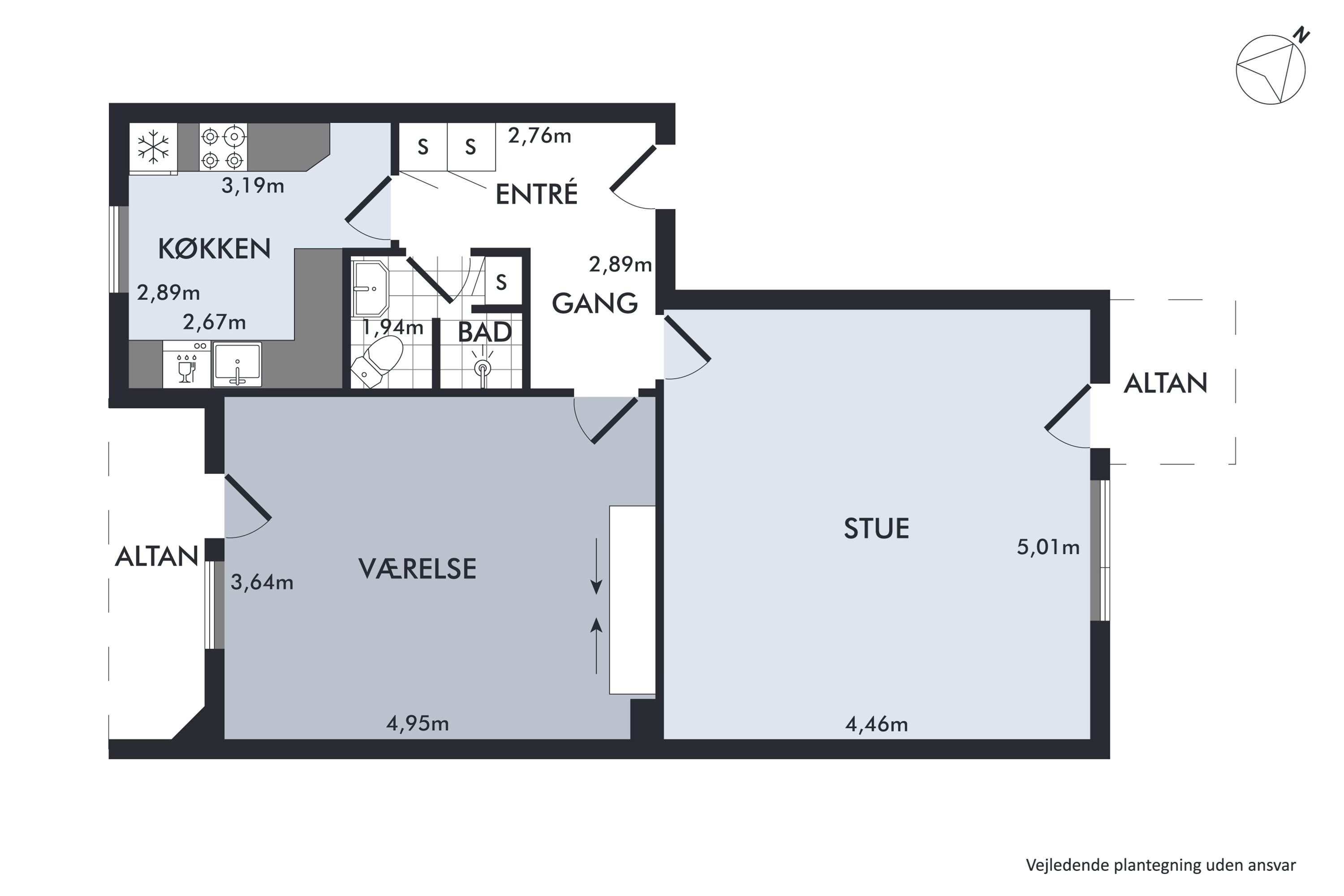 Plantegninger billede af Steen Blichers Gade 1A, 3. tv., 8900 Randers C