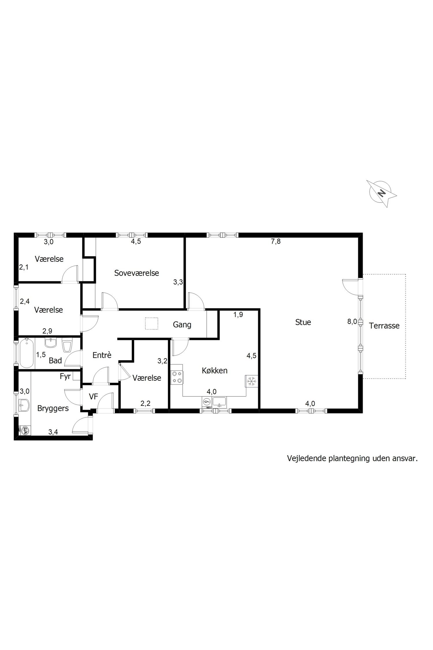 Plantegninger billede af Vejlevej 53, Hodde, 6862 Tistrup