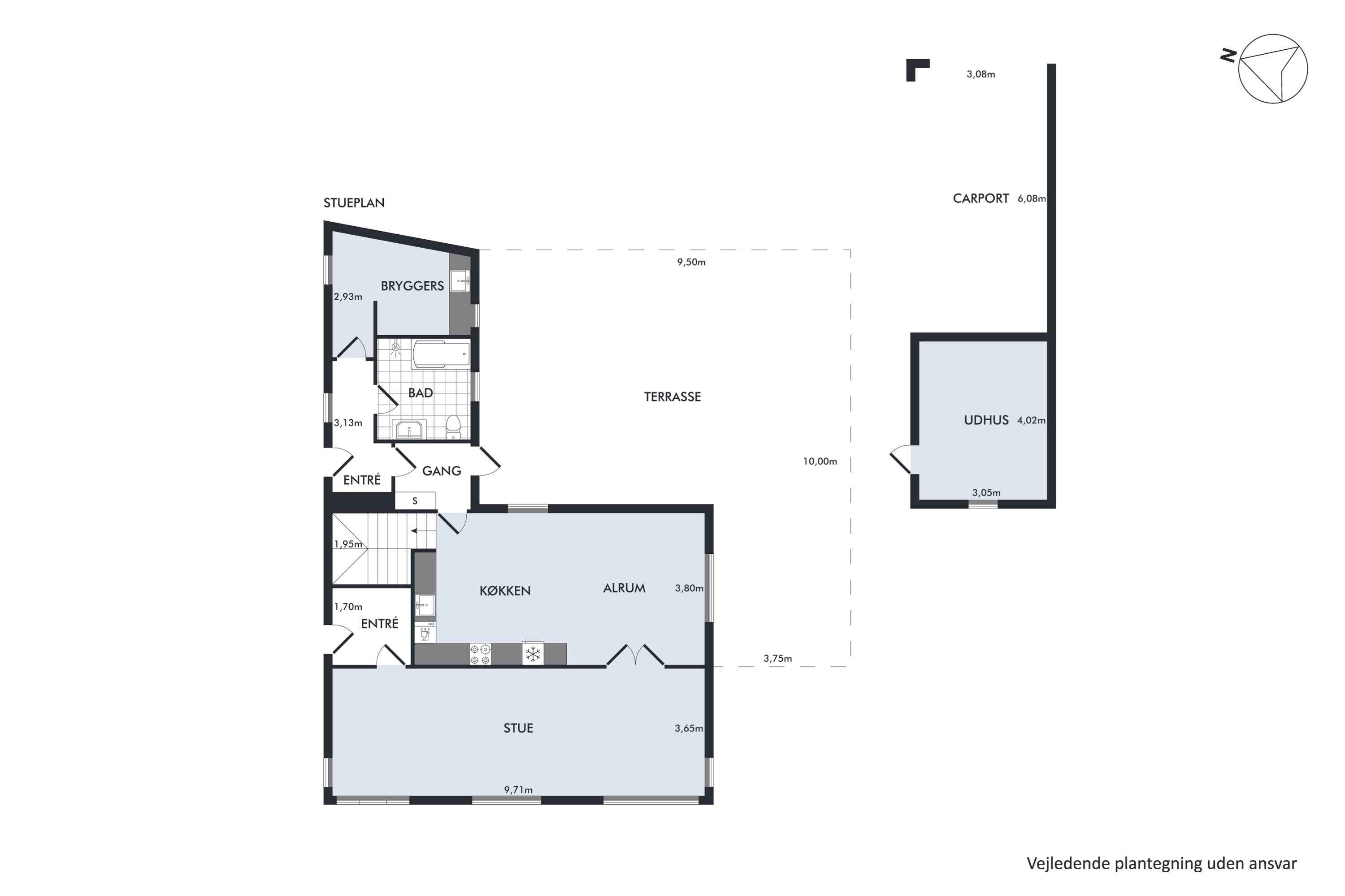 Plantegninger billede af Kirkegade 83, 9460 Brovst