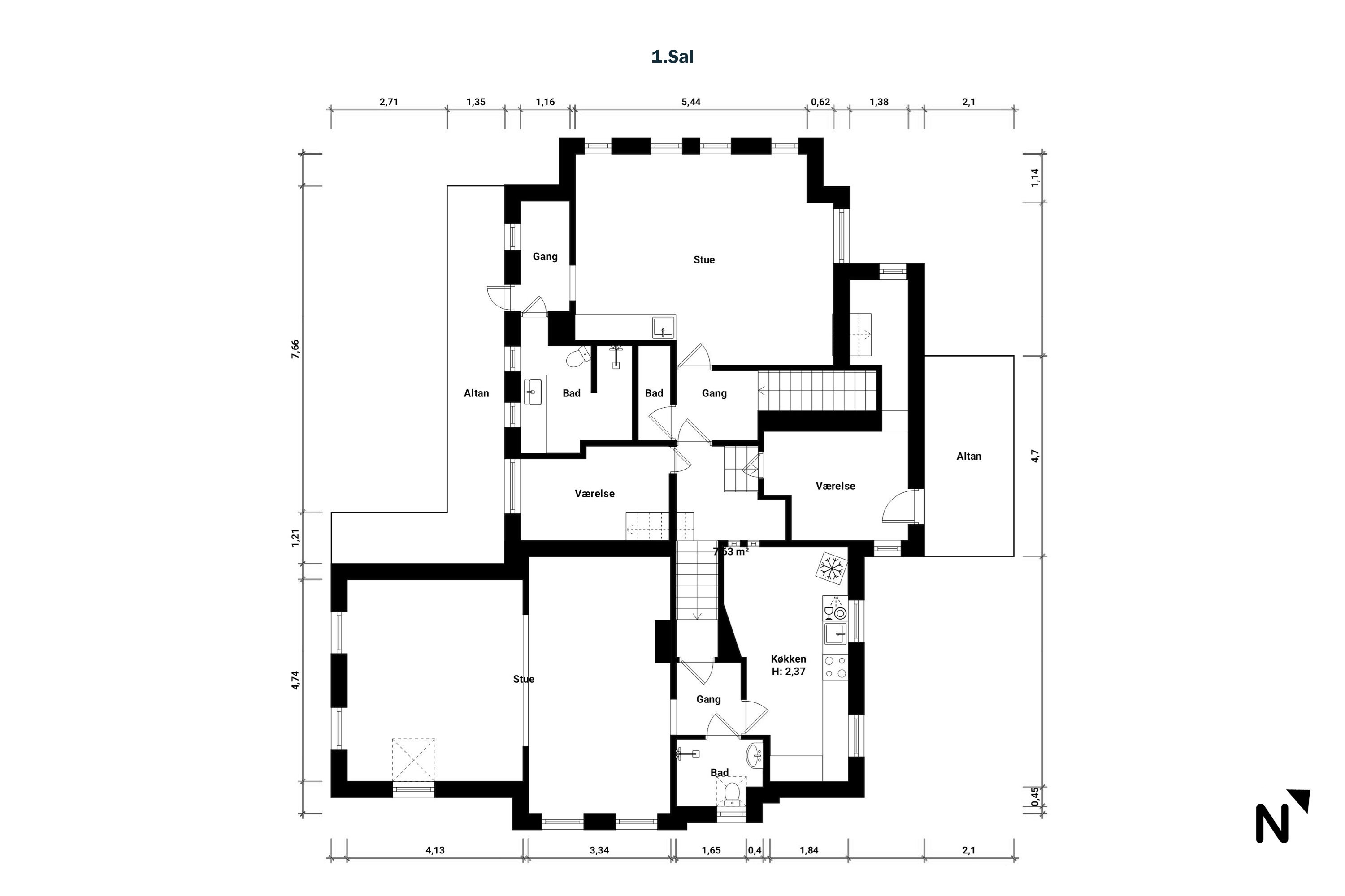 Plantegninger billede af Tangetvej 11, 4800 Nykøbing F