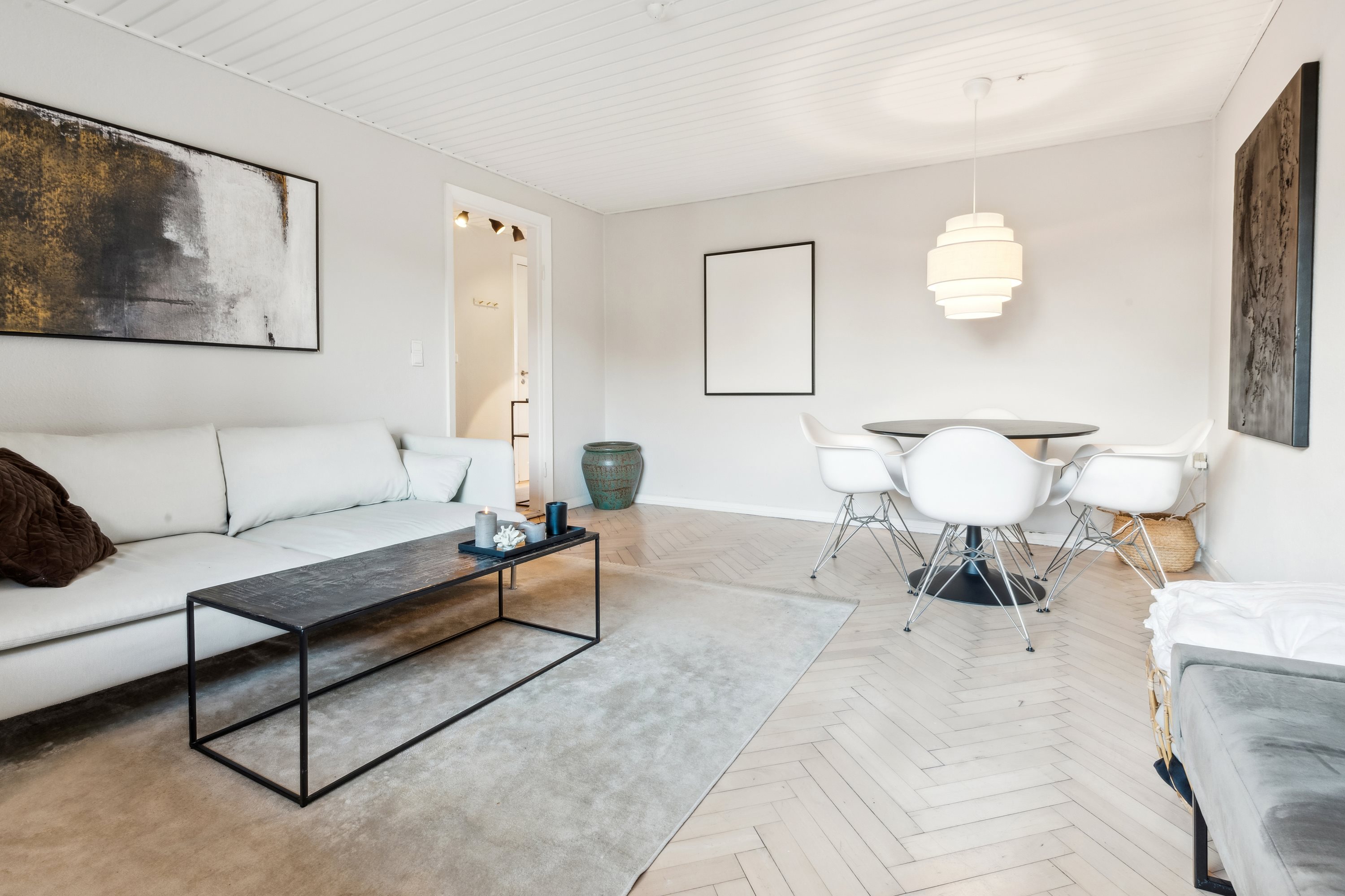 Fremhævet stue billede i fuldskærmstilstand. Billede af Frejasvej 16D, st.. th., 3000 Helsingør